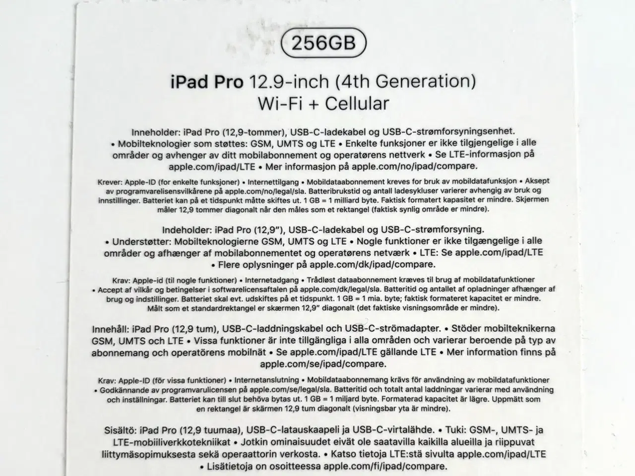 Billede 3 - iPad Pro 4  Silver, 12.9" (Wi-Fi / Cell Global - 4