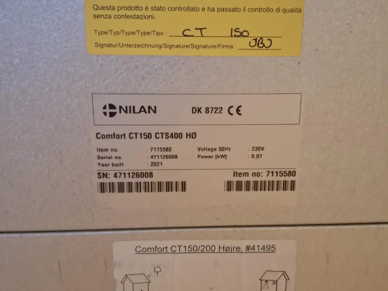 Billede 2 - Nilan Comfort CT150 CTS400 HØ