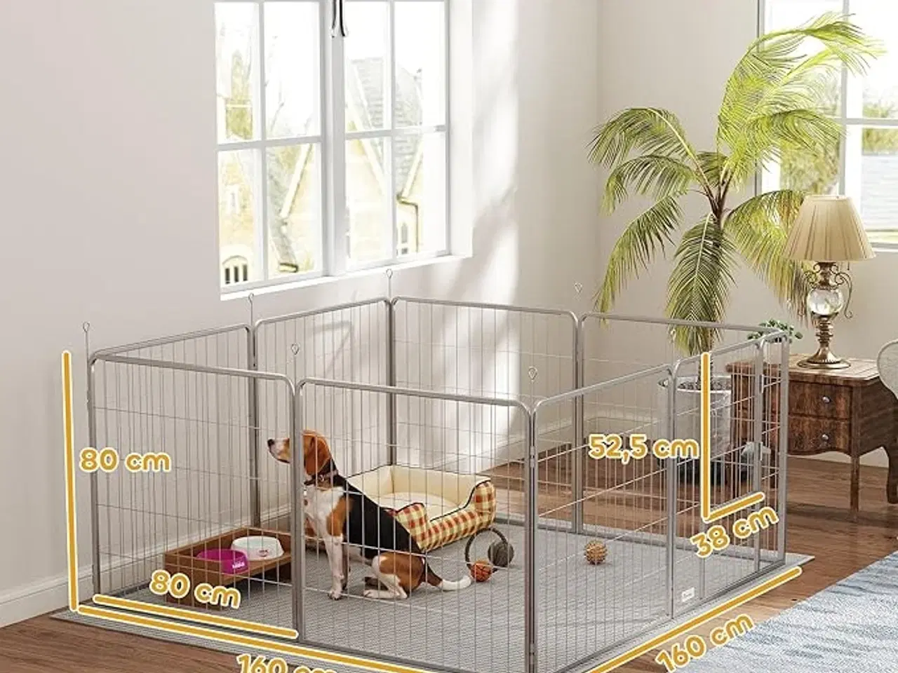 Billede 1 - Hvalpegård "Flex" 80 x 80 cm.