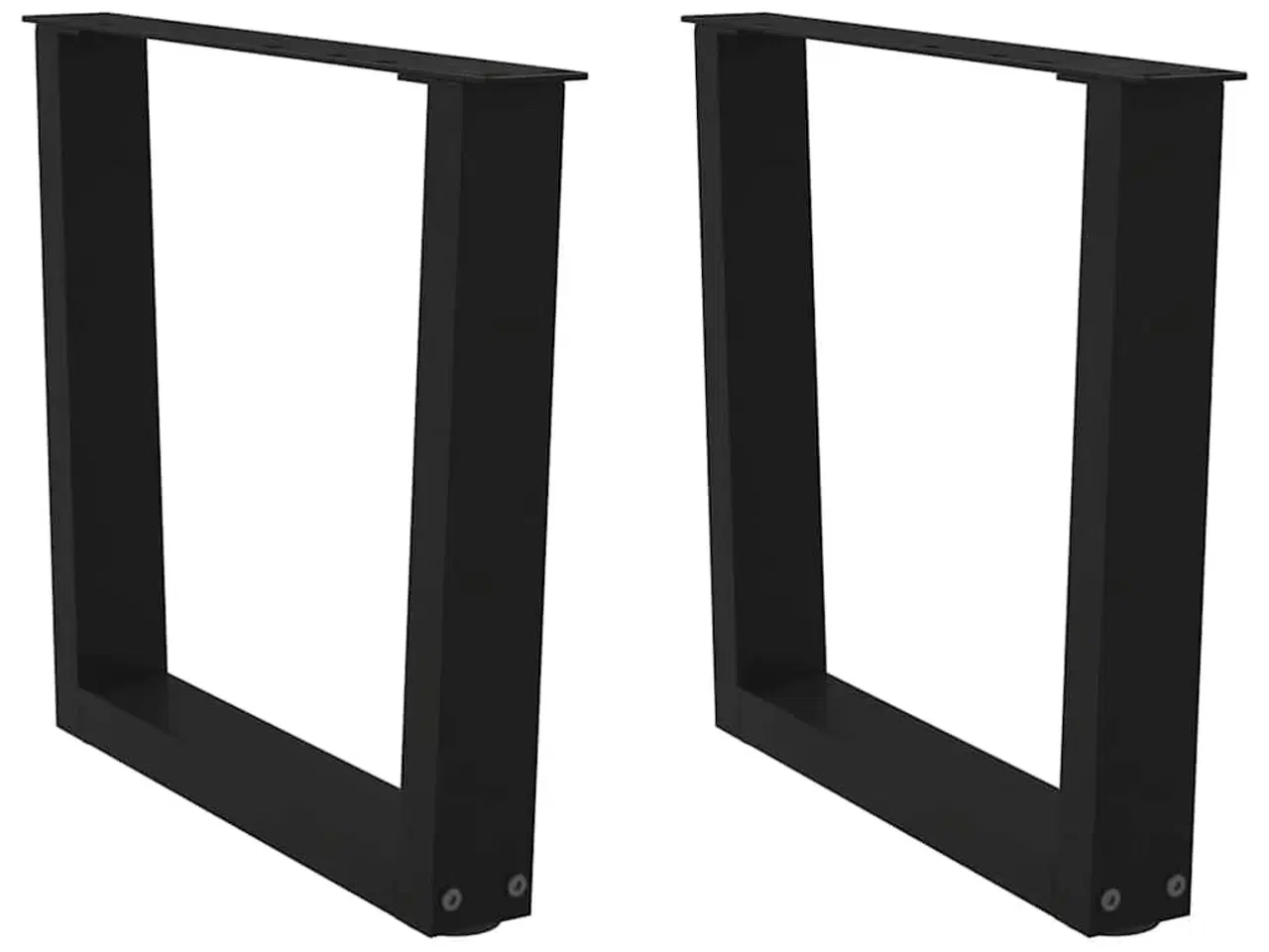 Billede 1 - Sofabordben V-formet 2 stk. sort 50x(42-43,3) cm stål