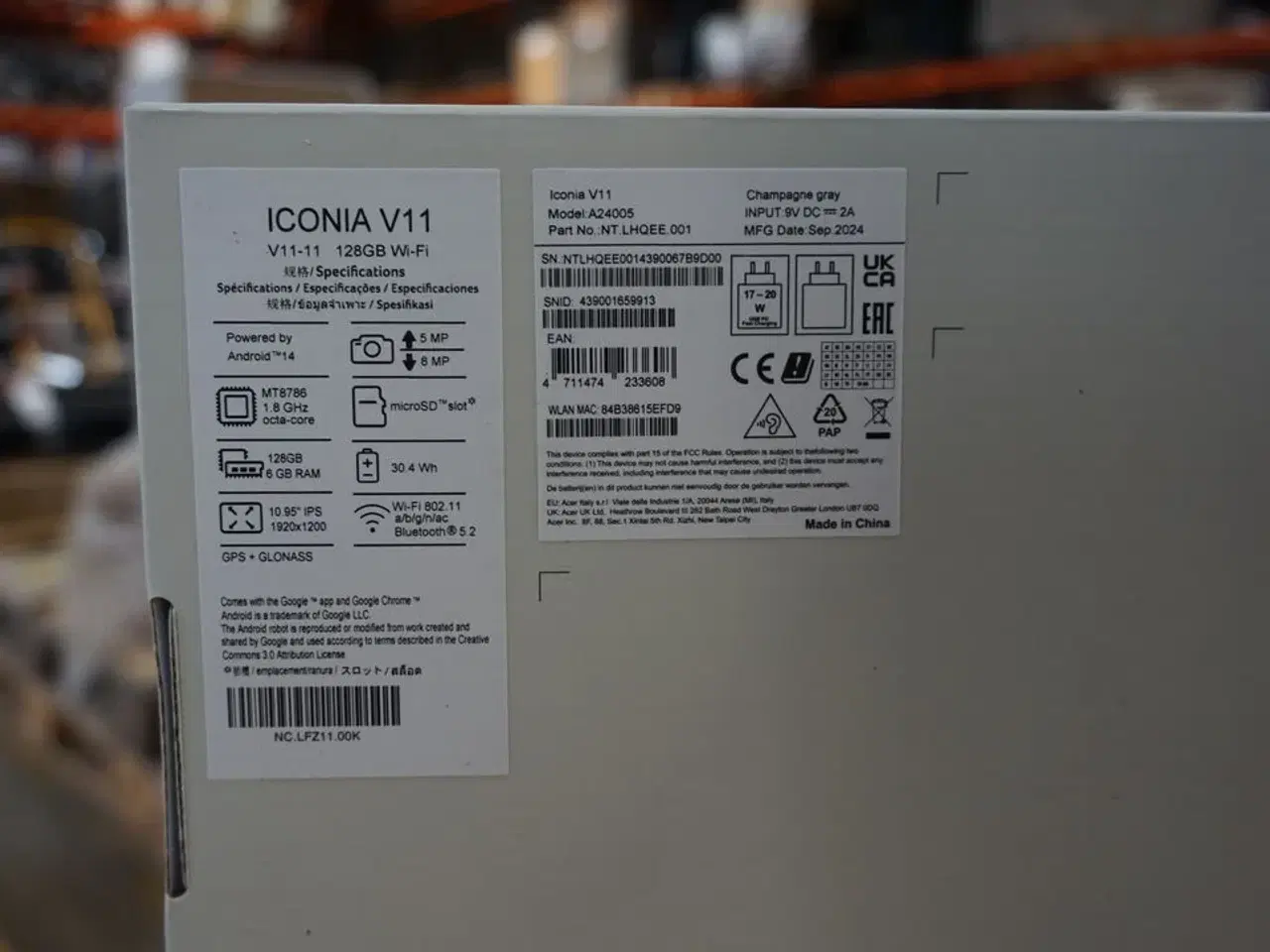 Billede 6 - Acer Iconia V11 11" Tablet 128GB - Champagne Grey