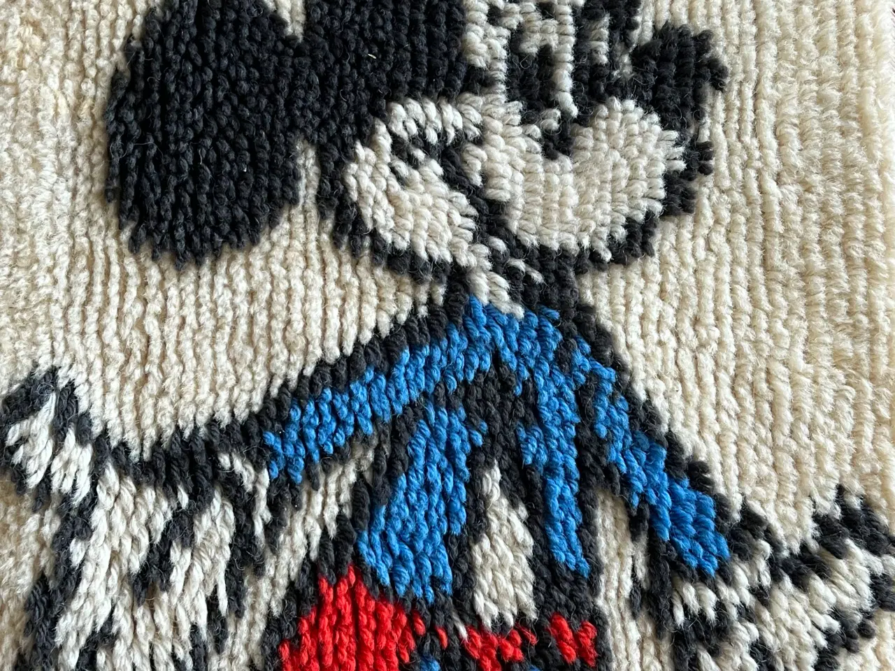 Billede 3 - Vintage håndlavet vægtæppe – Mickey Mouse (40 × 70