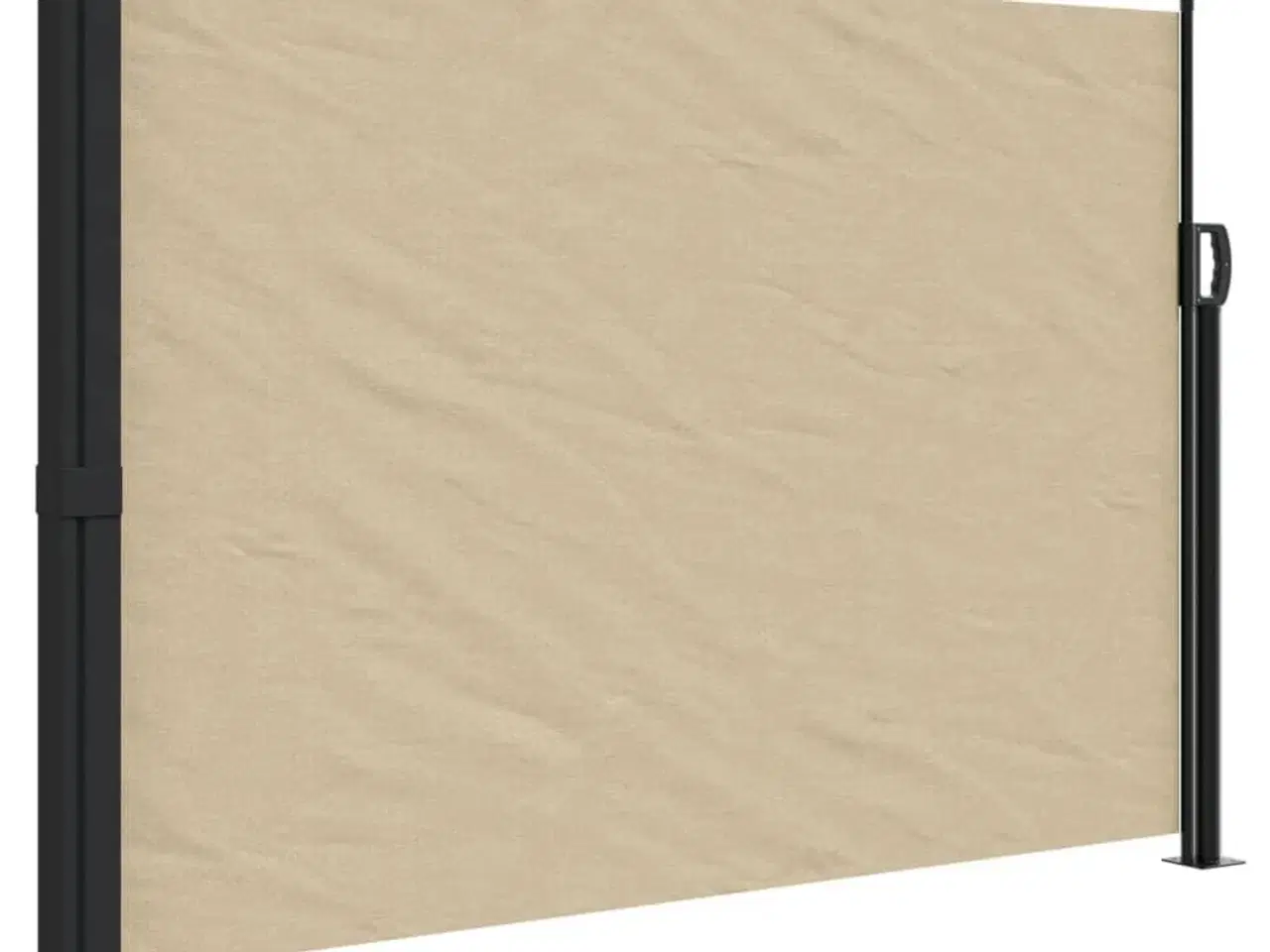 Billede 2 - Sammenrullelig sidemarkise 140x500 cm beige