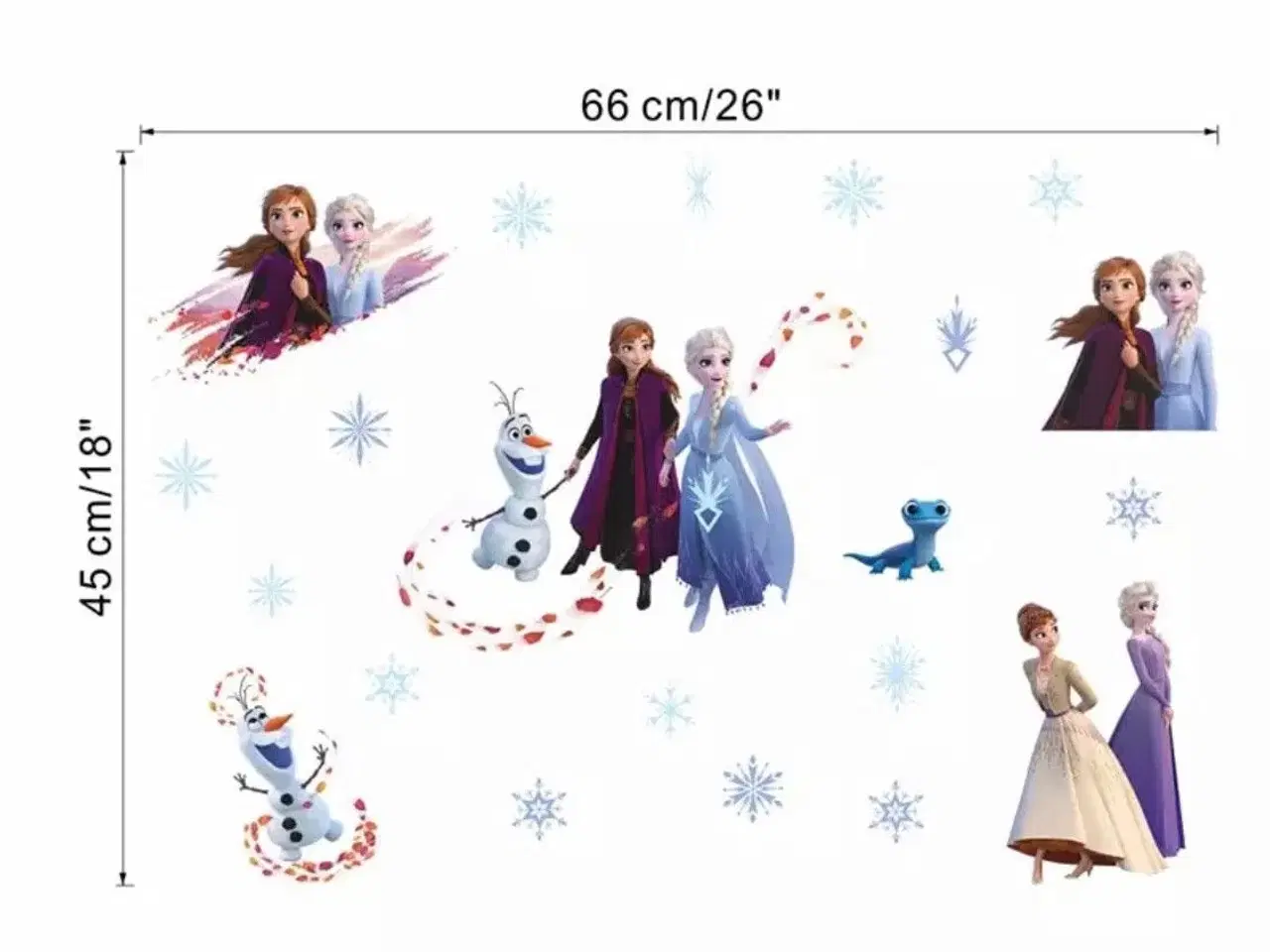 Billede 1 - Frost wallstickers med Elsa og Anna mfl fra Frost