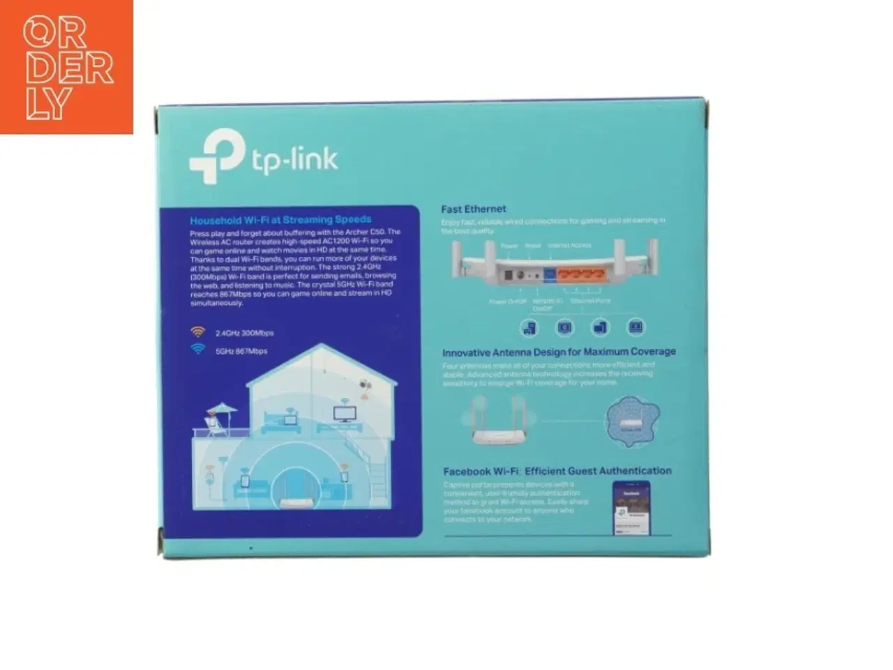 Billede 2 - TP-Link AC1200 trådløs router fra TP-Link (str. 23x15 cm)