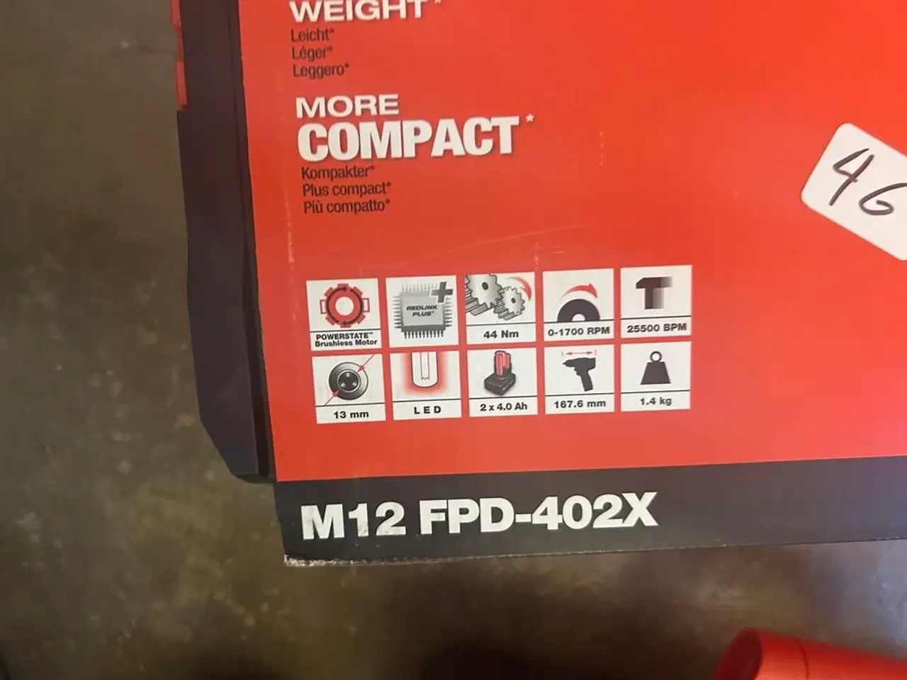 Billede 2 - Milwaukee skruemaskine M12 FPD-402X
