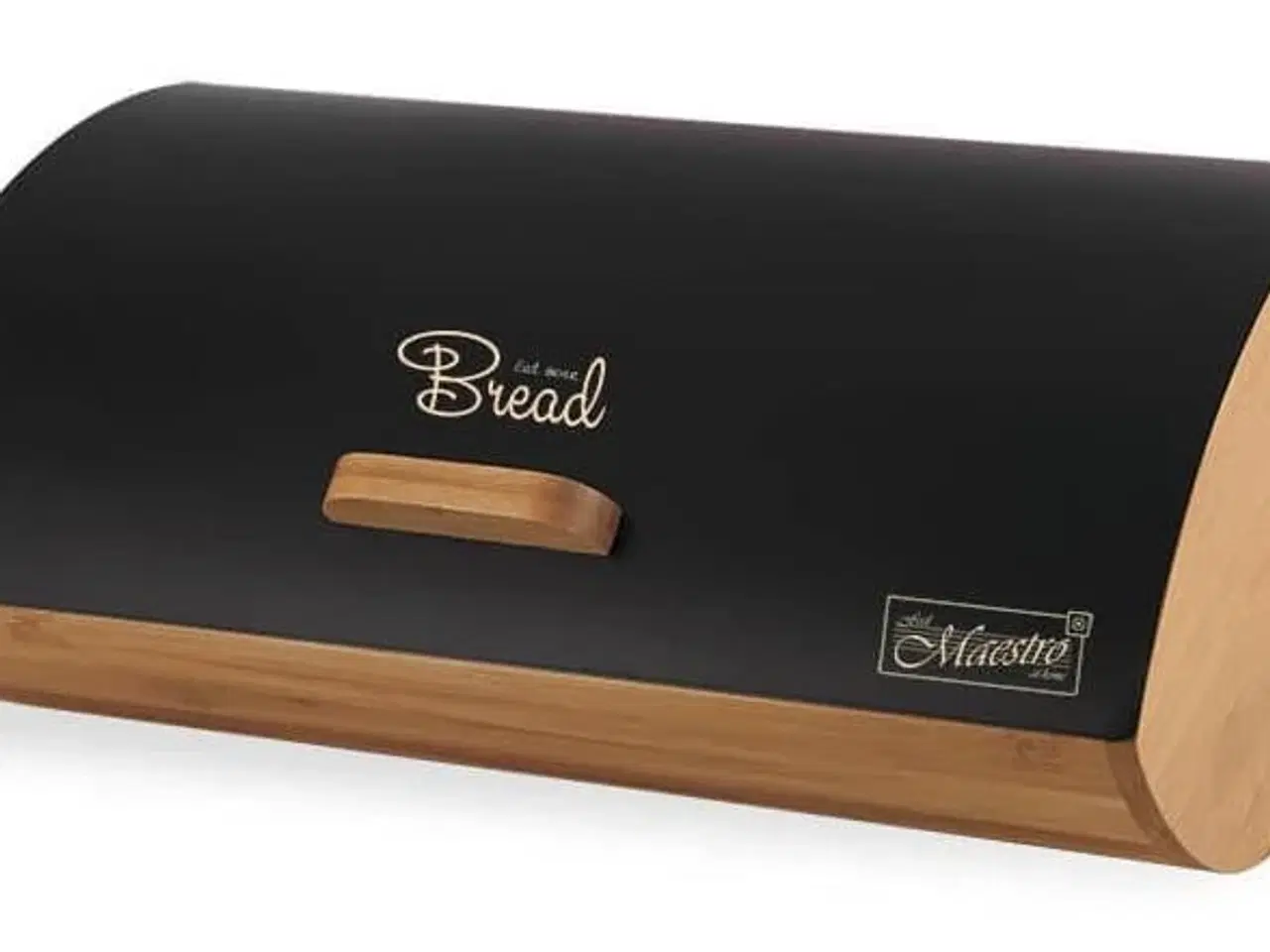 Billede 1 - Brødkasse Maestro MR-1775 – bambus og sort metal