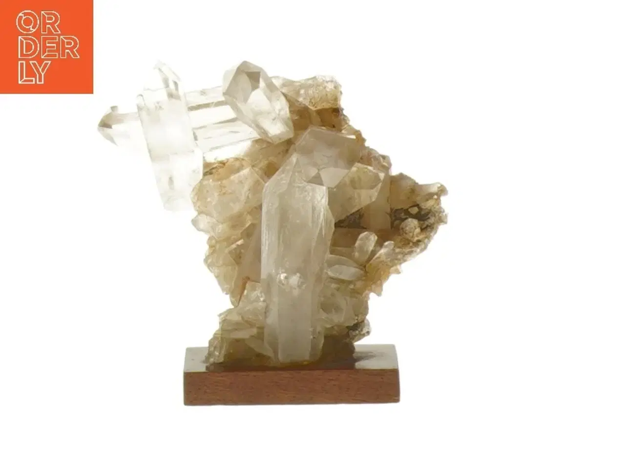 Billede 1 - Bjerg Krystal på træbase (str. ca. 10 cm)