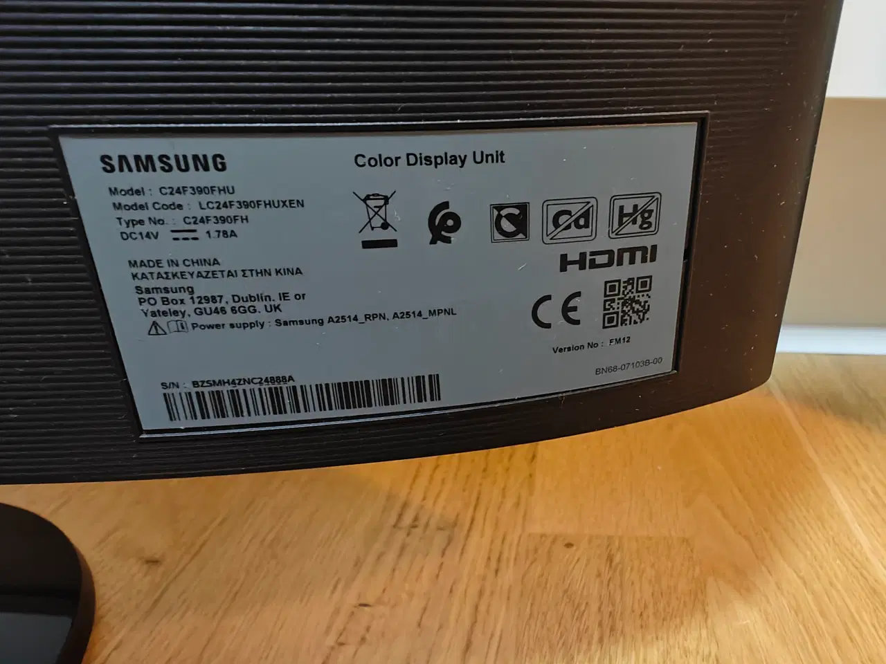 Billede 4 - Samsung C24F390 24" Curved skærm FHD