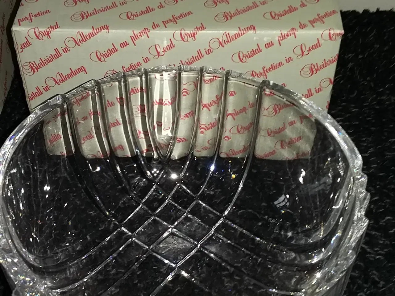 Billede 2 - 1 sæt Krystalglas Skål og Bonbonniereglas
