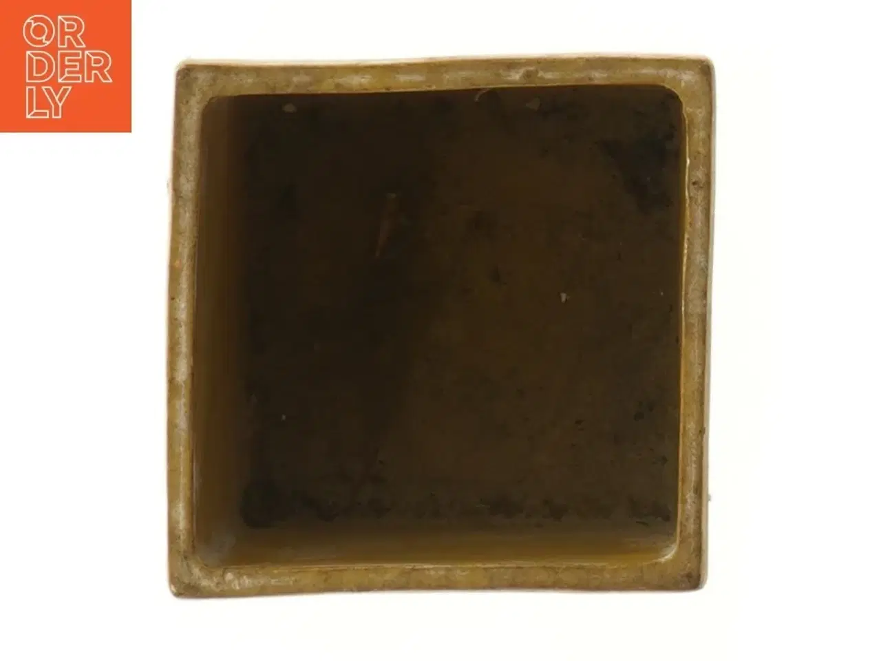 Billede 2 - Kvadratisk gul vase (str. 11x11x11 cm)