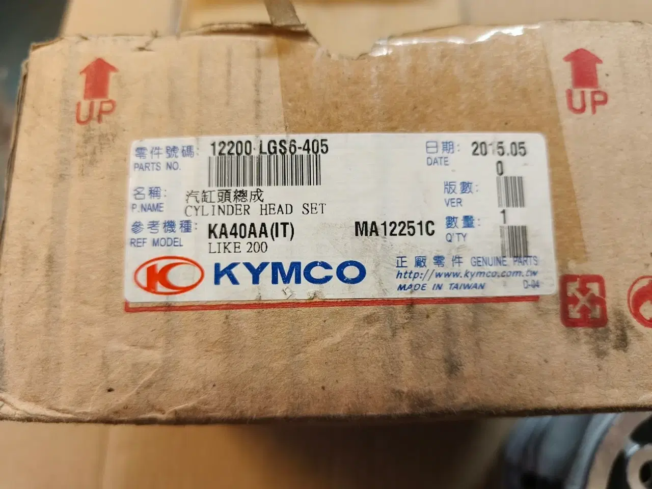 Billede 4 - Ny original topstykke til kymco like 200. 163cc