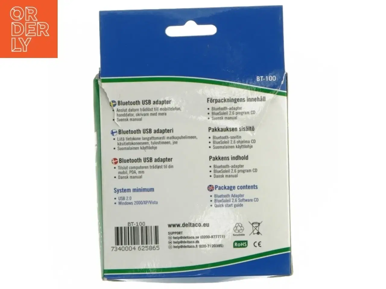 Billede 4 - Bluetooth USB adapter fra Deltaco (str. 6 cm)