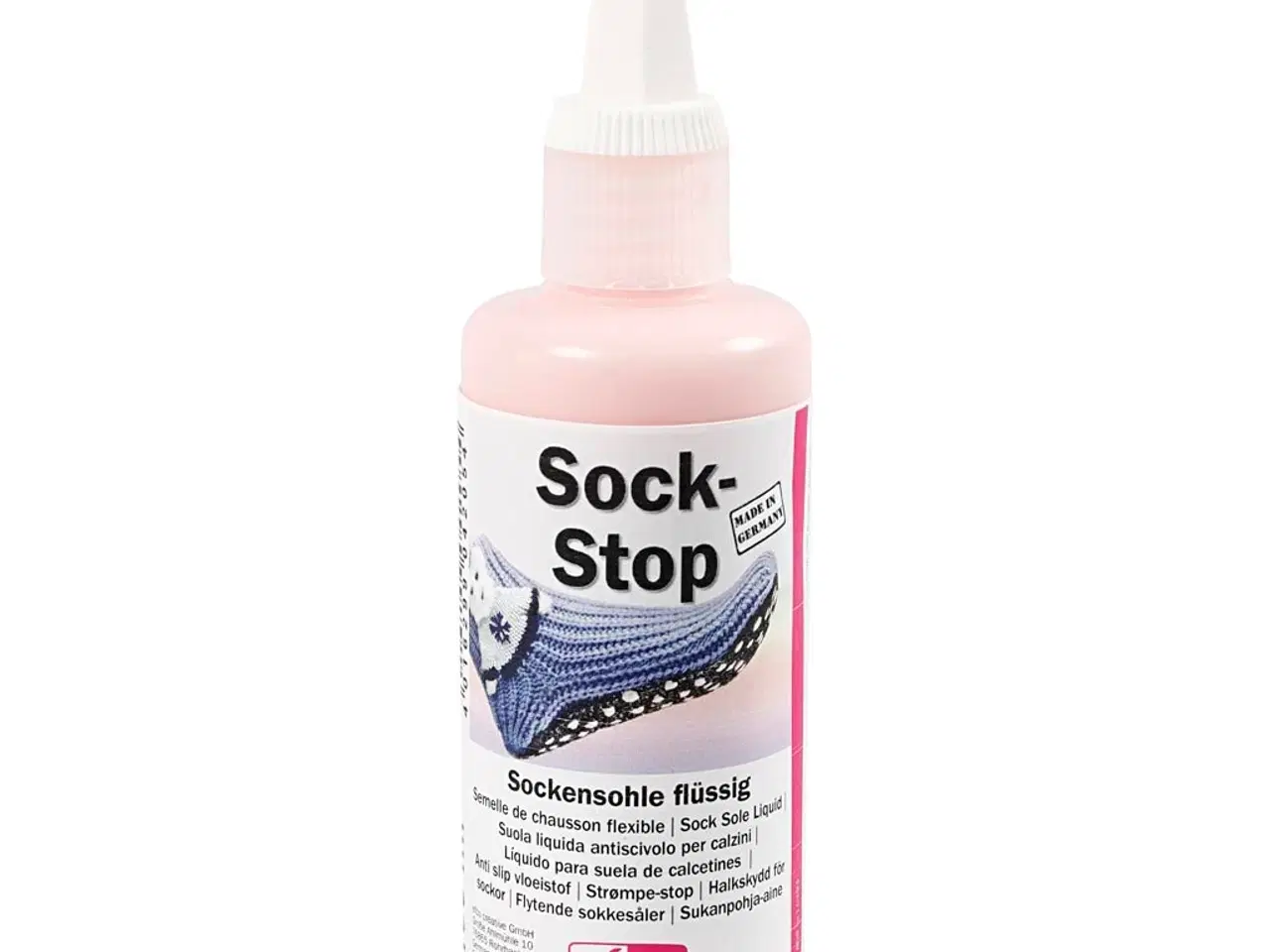 Billede 1 - Sock-stop Lyserød 100ml - Skridsikker Hjemmesko