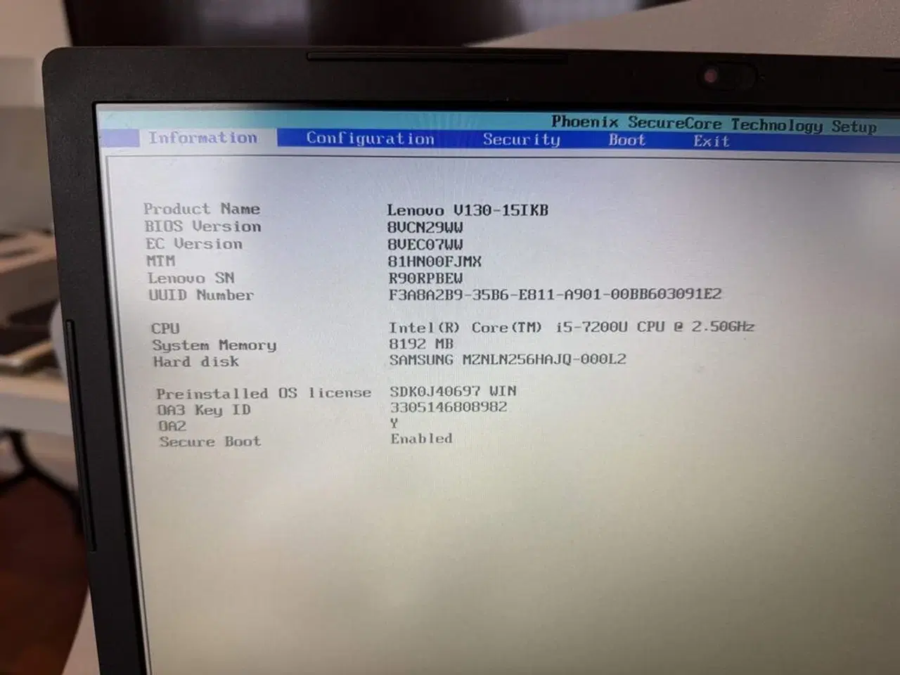 Billede 4 - Bærbar computer LENOVO V130-15IKB
