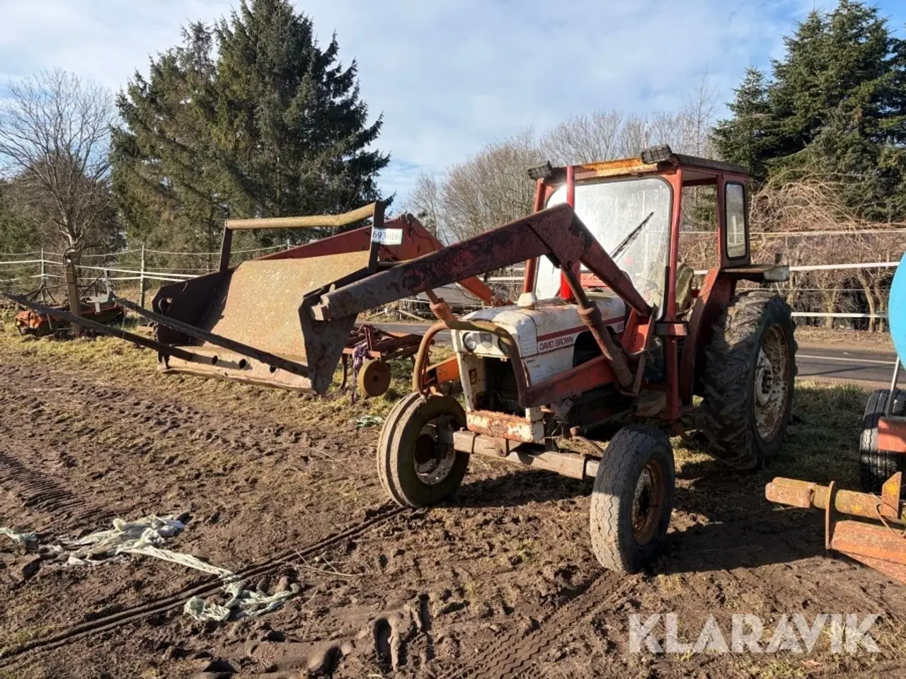 Billede 1 - Veteran Traktor David Brown 885/1 med frontlæsser