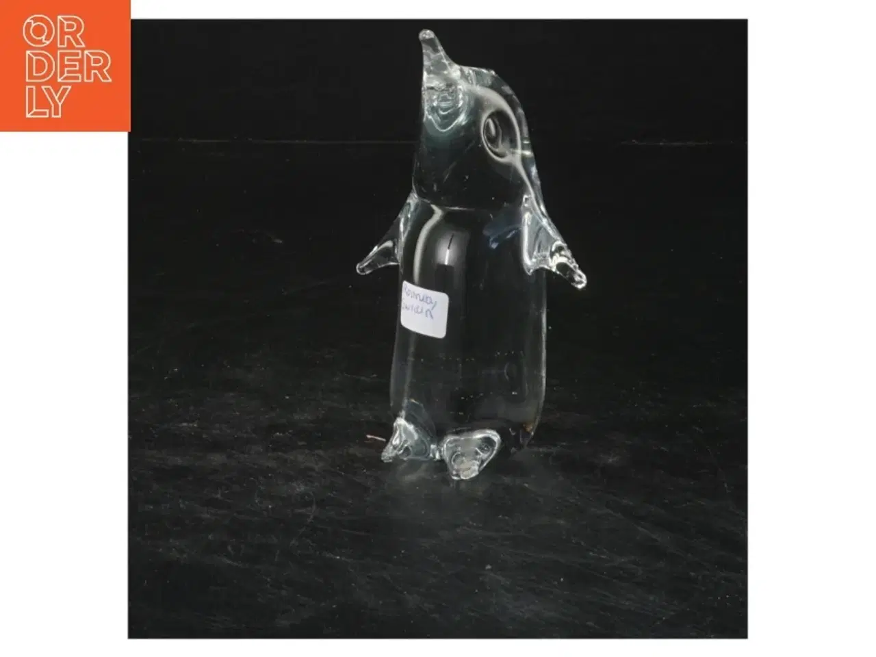 Billede 1 - Glasfigur pingvin Ronneby Sweden (str. 11,5x7 cm)