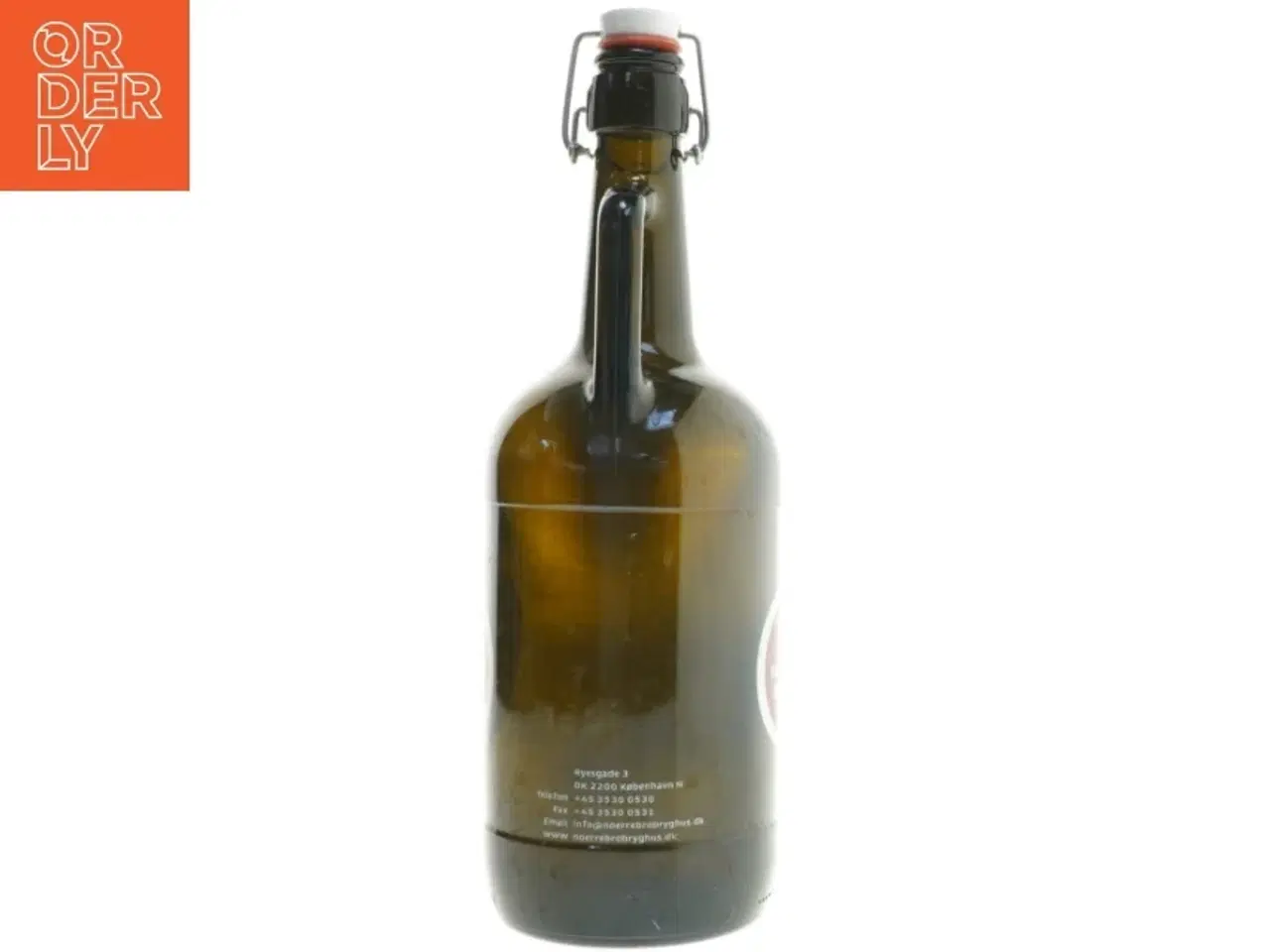 Billede 2 - Stor Nørrebro Bryghus ølflaske med patentlukning (str. 37 cm)