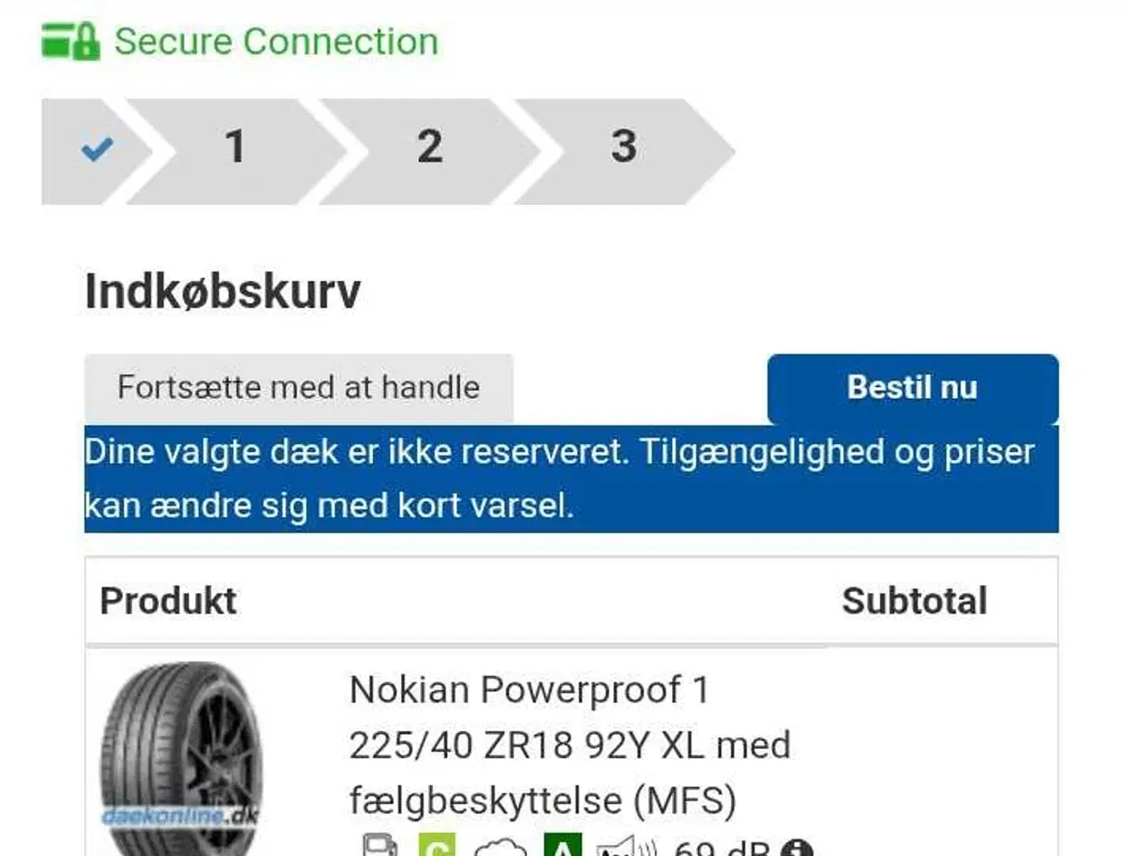 Billede 1 - Nokian Powerproof 1 225/40 ZR18 92Y