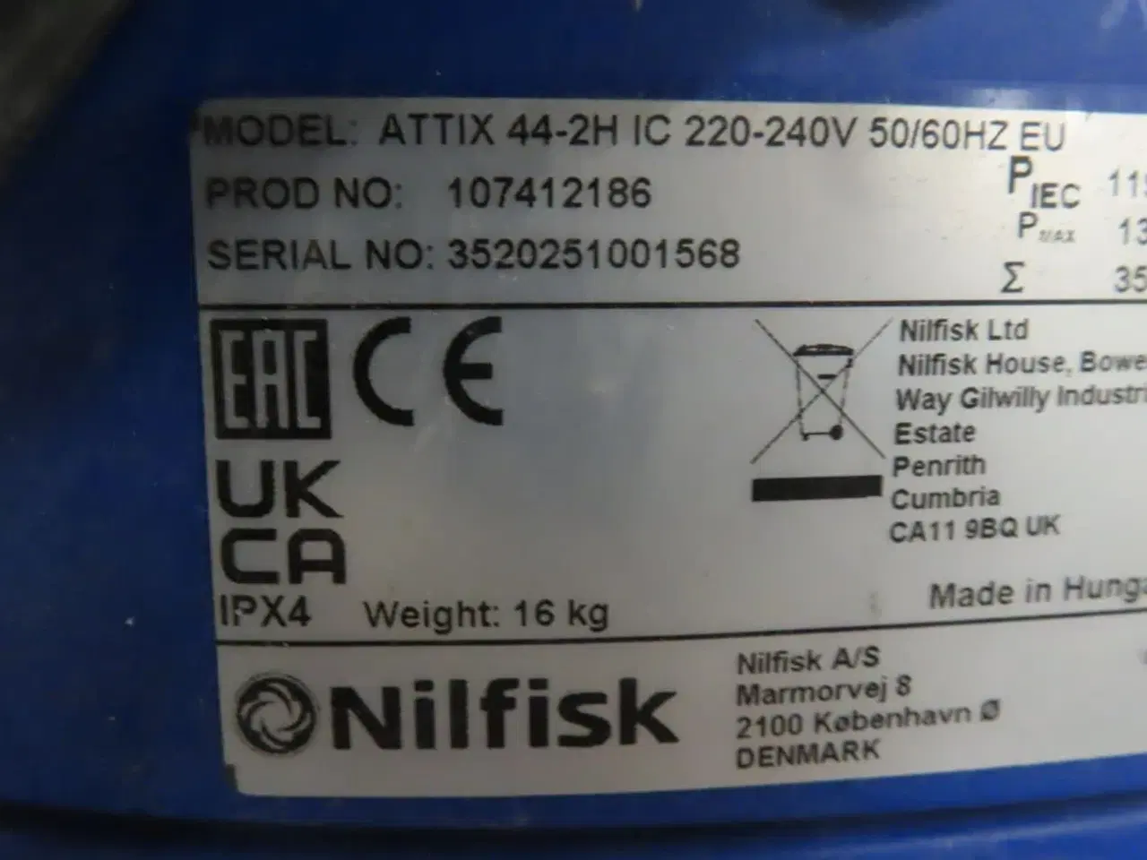 Billede 2 - Våd-/Tørstøvsuger NILFISK