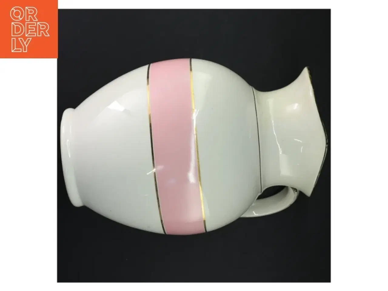 Billede 3 - Porcelænskande med striber fra København Fajancepabrik (str. 30 x 16 cm)