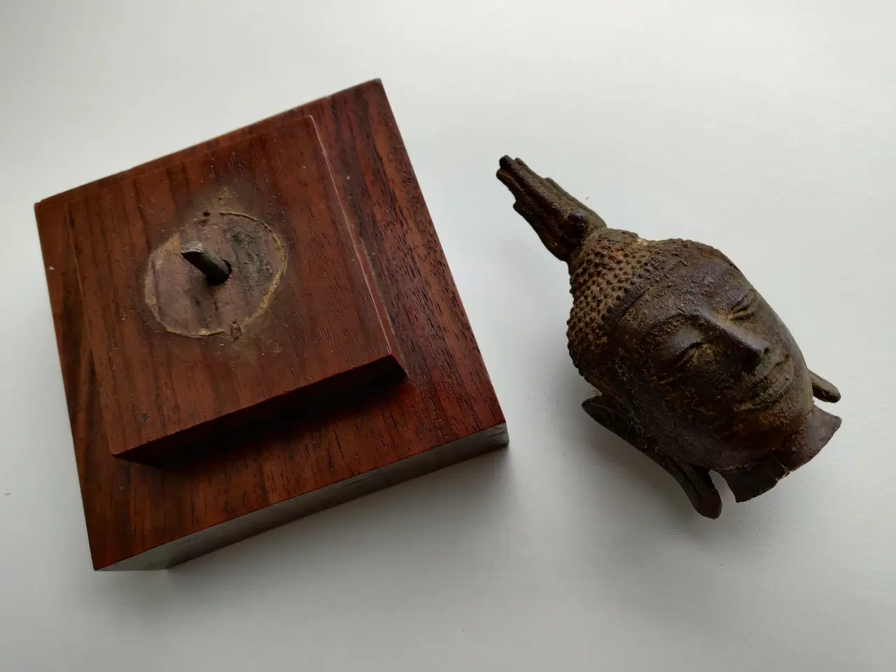 Billede 6 - Buddha hoved fra Thailand - antikt