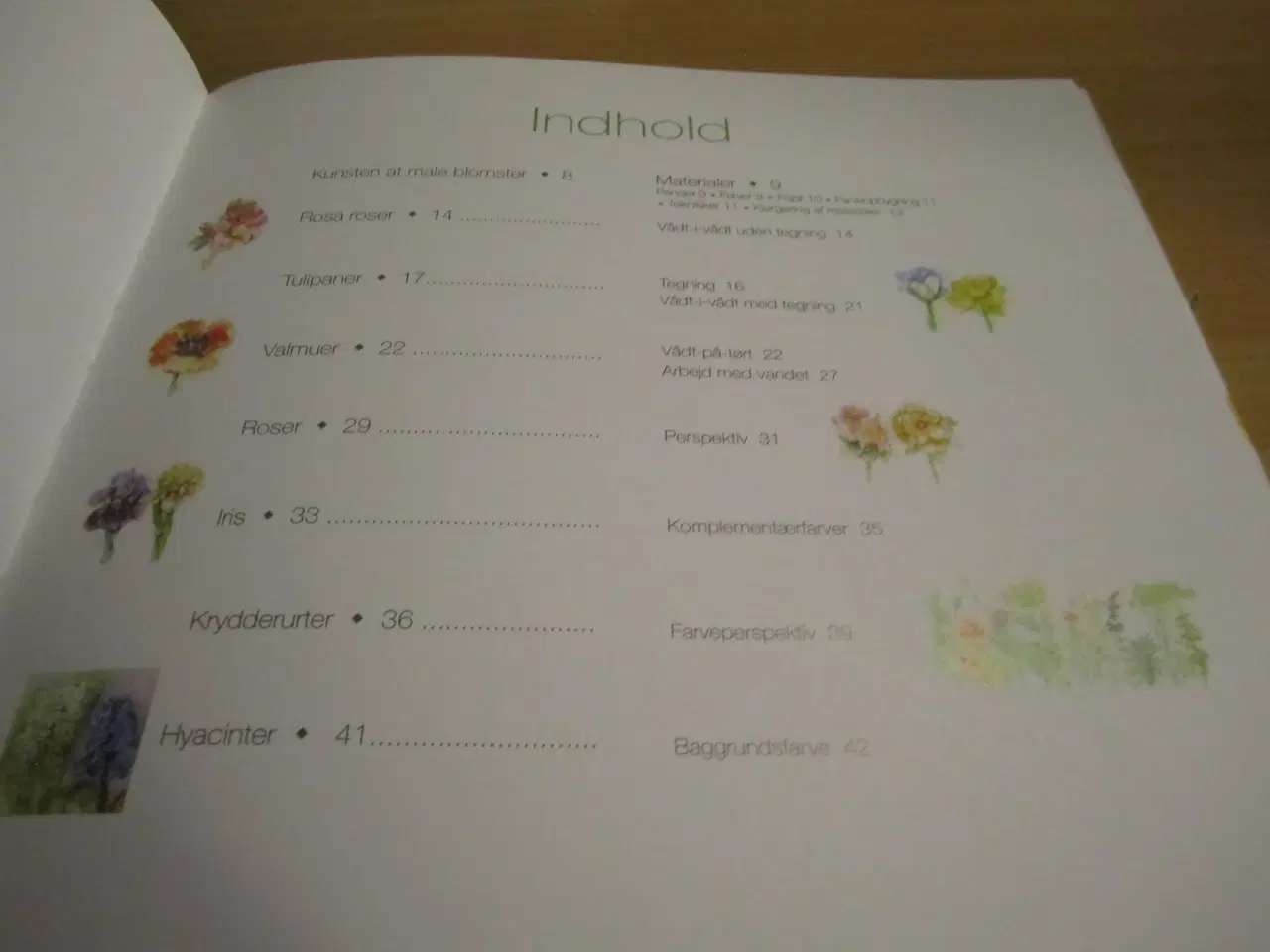 Billede 4 - BLOMSTER I AKVAREL. BYD.