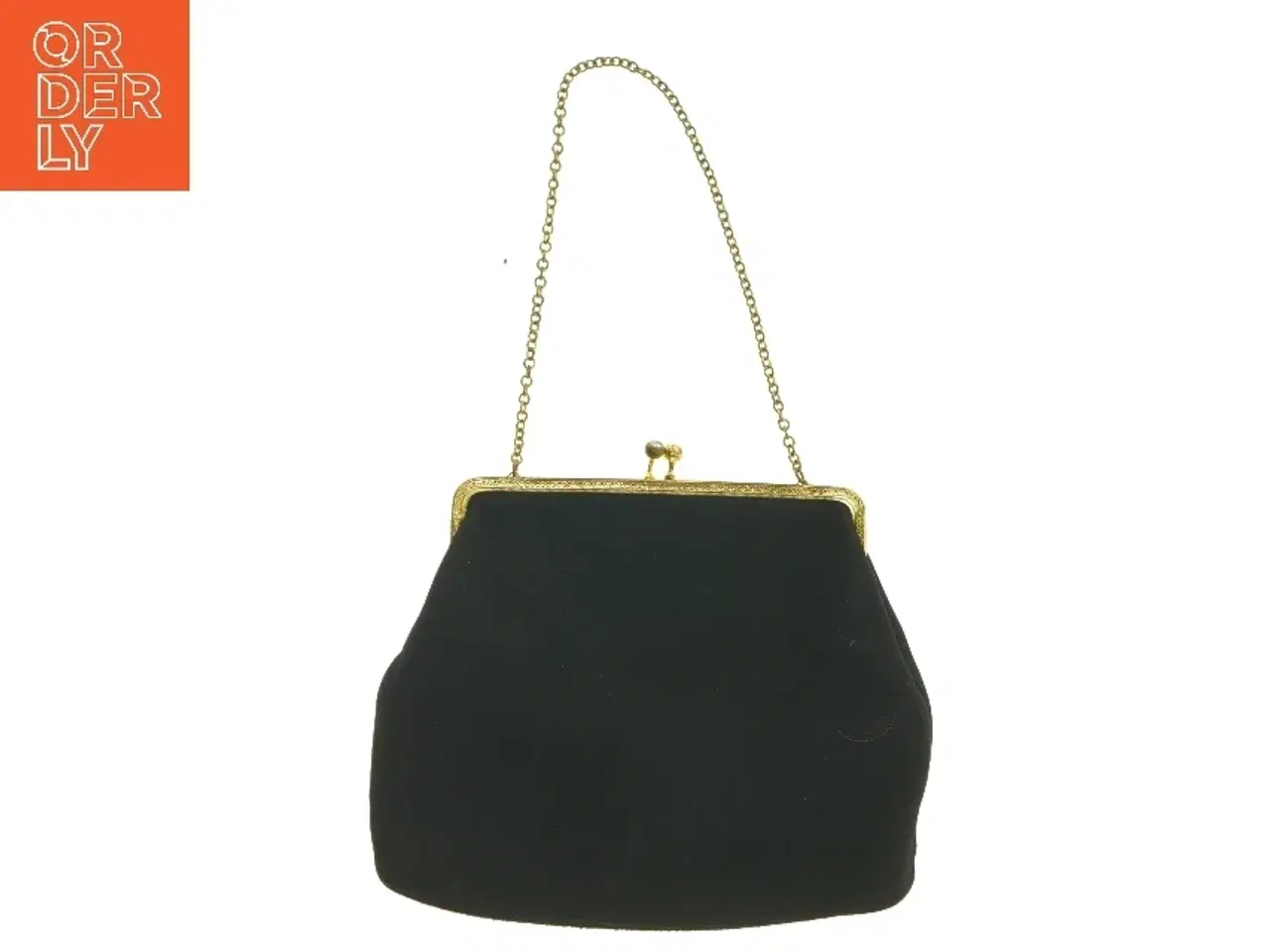 Billede 1 - Sort aftentaske med kæde (str. 15x19 cm)