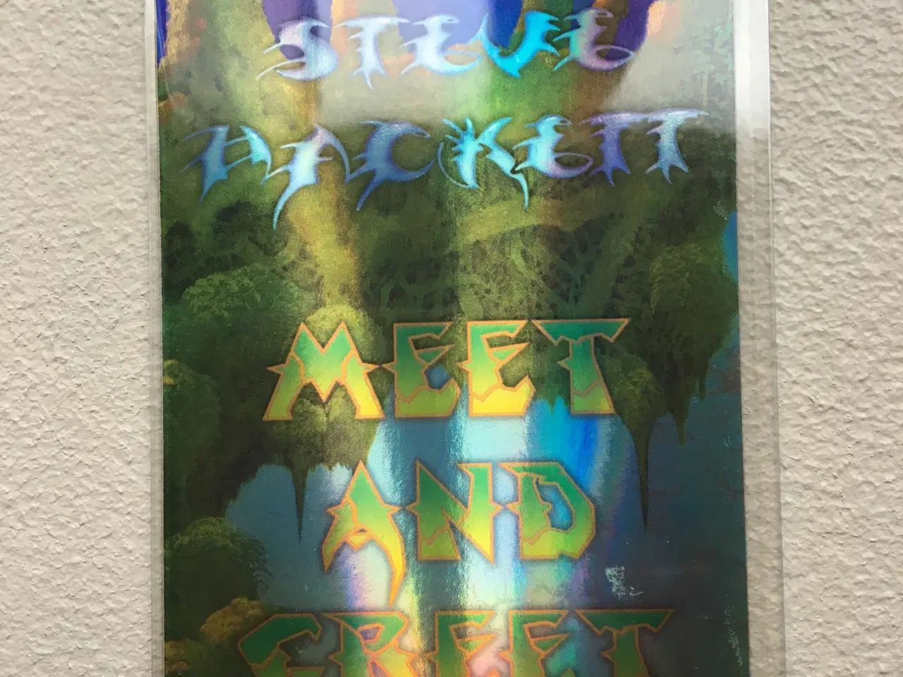 Billede 1 - Hårdt-lamineret Steve Hackett meet and greet kort