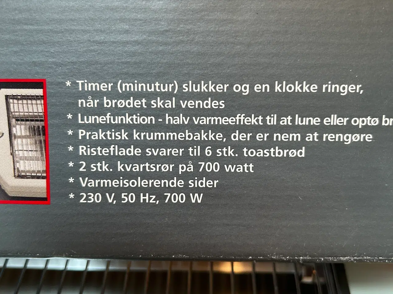 Billede 4 - NY Eva  flad Brødrister 