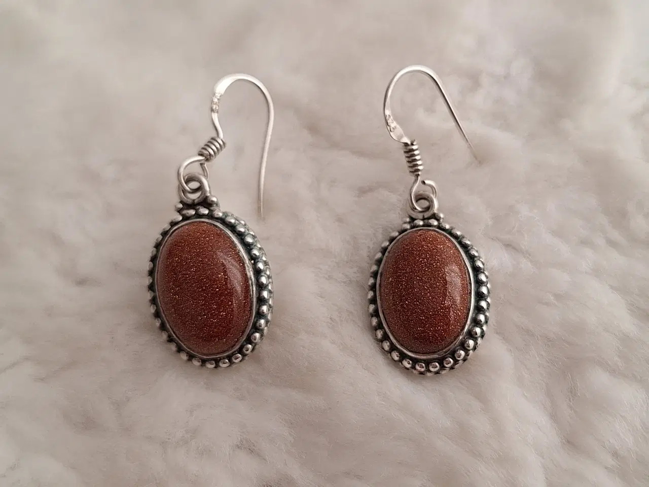 Billede 1 - Flotte 925 sterlingsølv guldsten øreringe