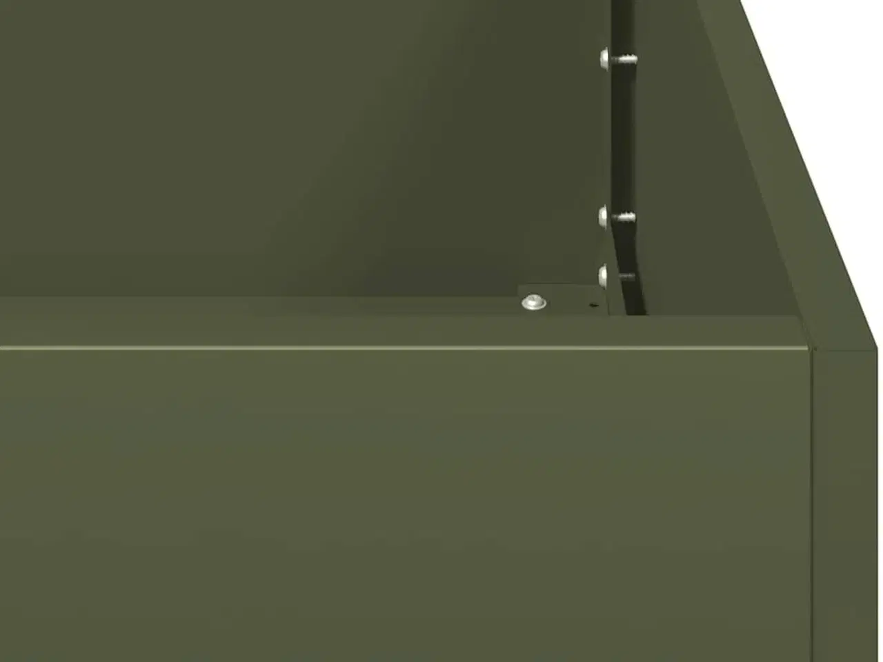 Billede 7 - Plantekasse 200x80x40 cm stål olivengrøn