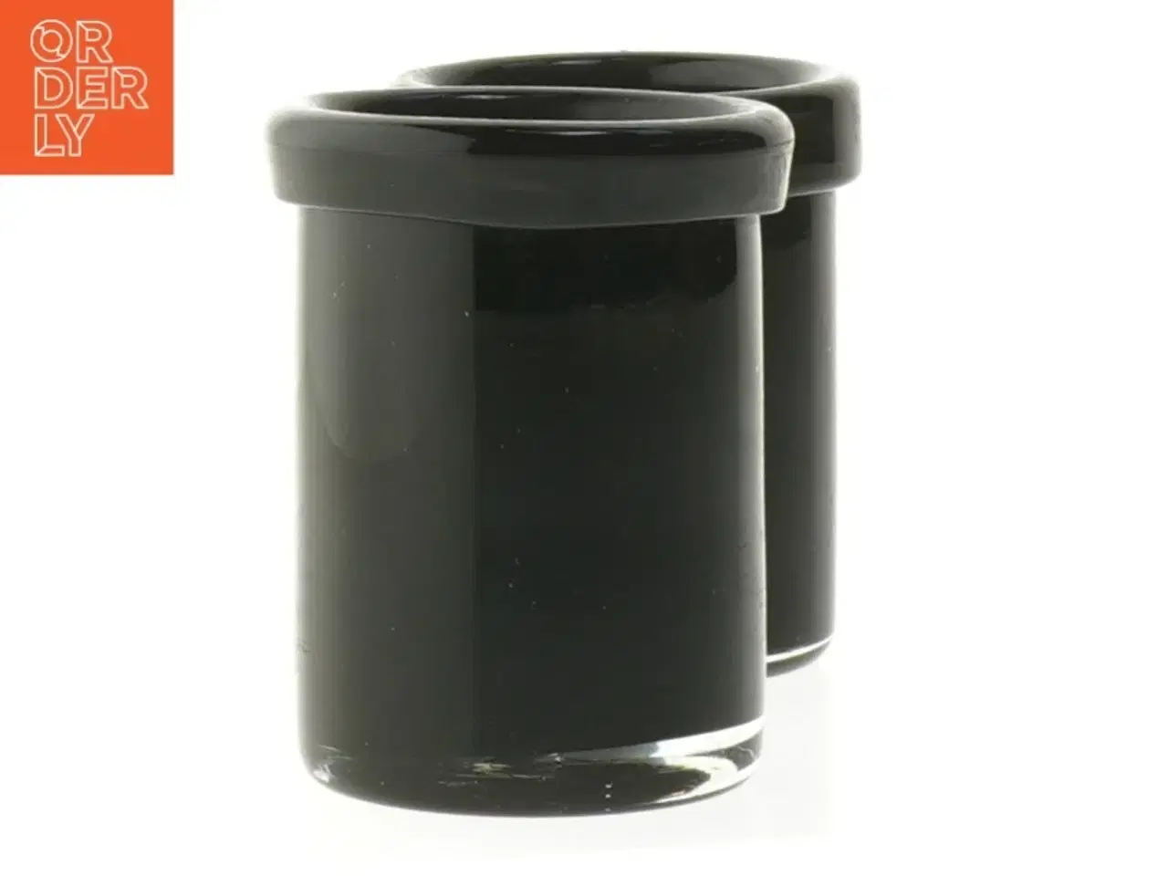 Billede 2 - Par af sorte glas vaser fra Villa Collection Denmark (str. 9x7 cm)