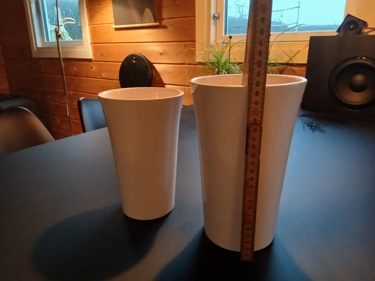 Billede 1 - 1 Par Rudolph keramik vaser 355/22 hvide