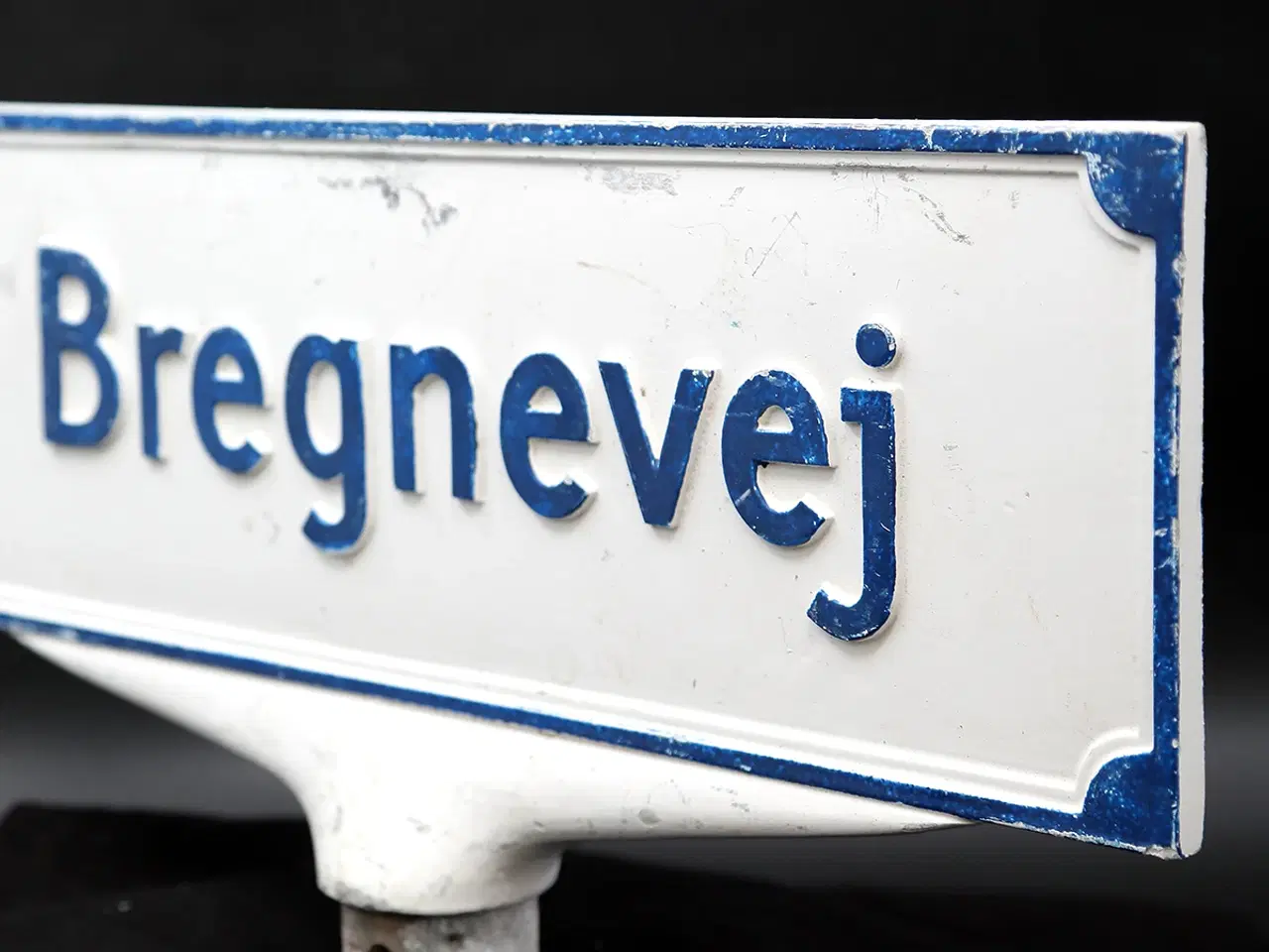 Billede 4 - Vintage dansk vejskilt “Bregnevej” i aluminium