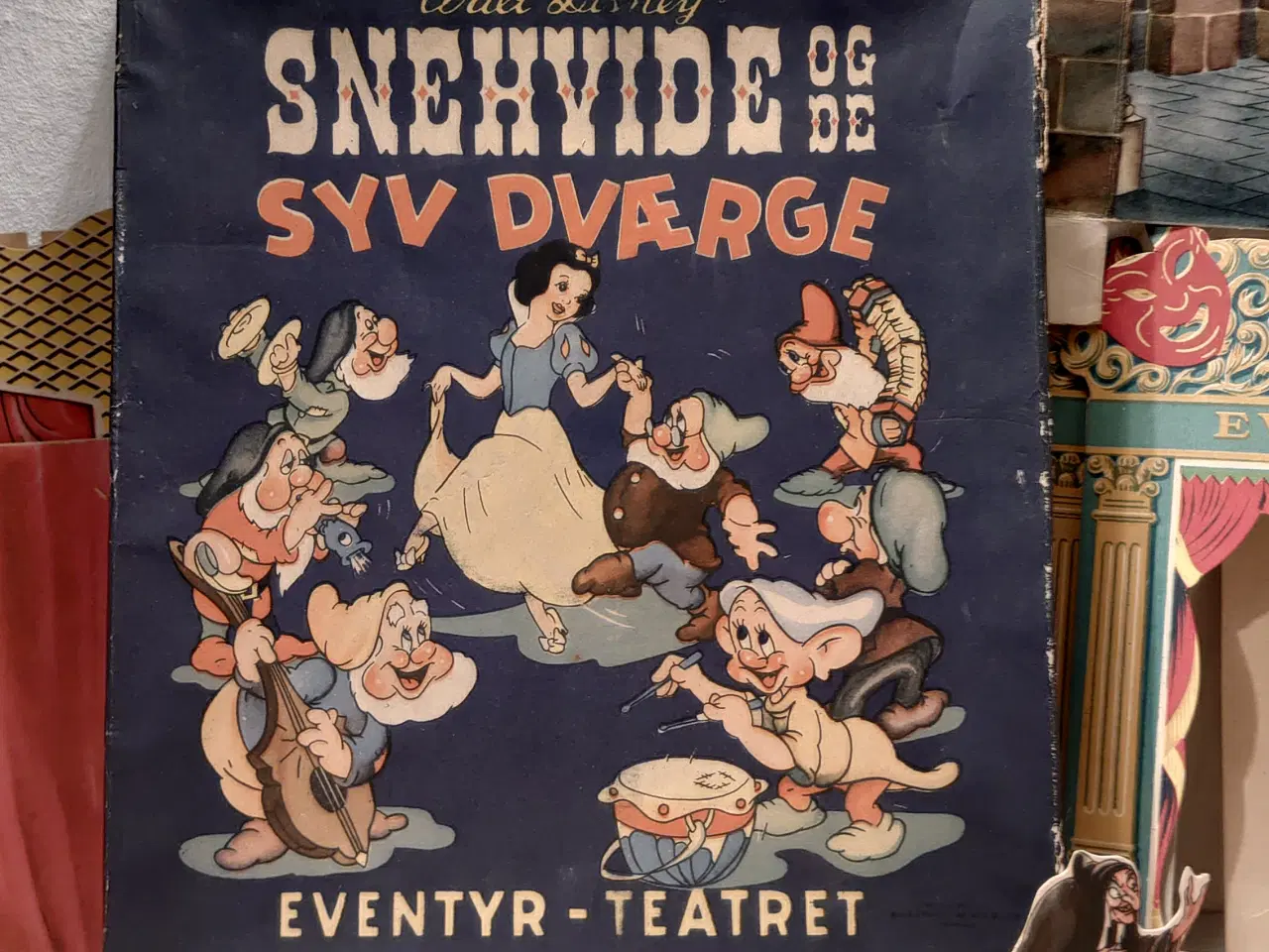 Billede 4 - Gammelt Eventyrteater i karton, Snehvide og de...