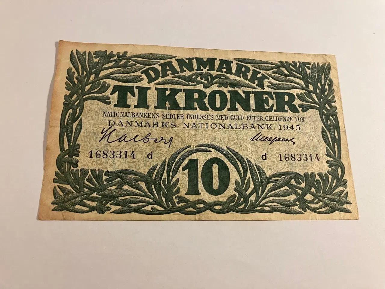 Billede 1 - 10 Kroner 1945 D Danmark