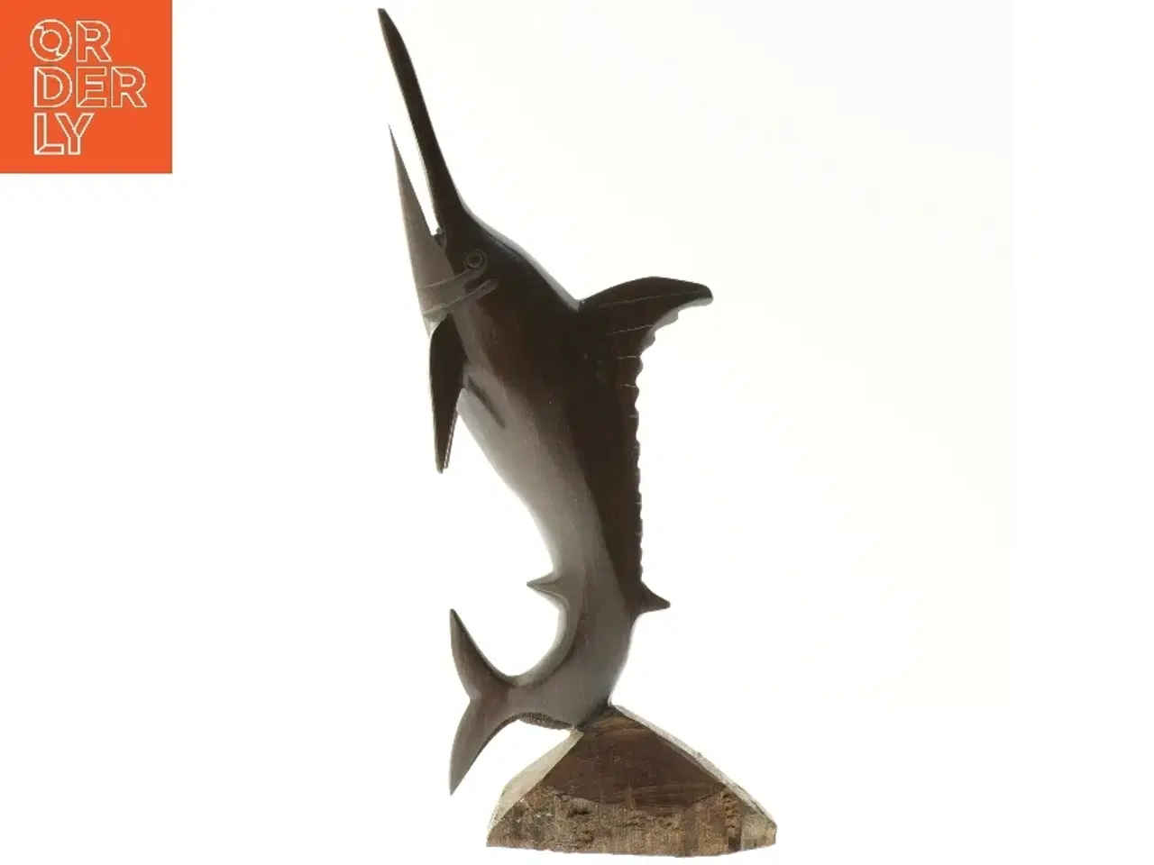 Billede 2 - Træfigur af marlin-fisk (str. 32,5 cm)