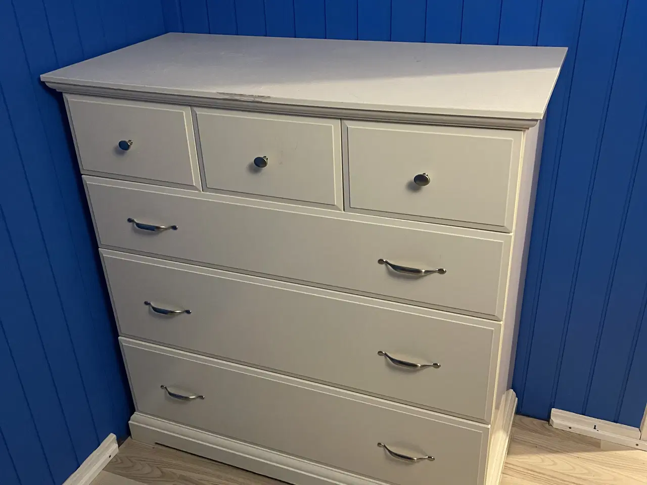 Billede 1 - Kommode, hvid, 6 skuffer