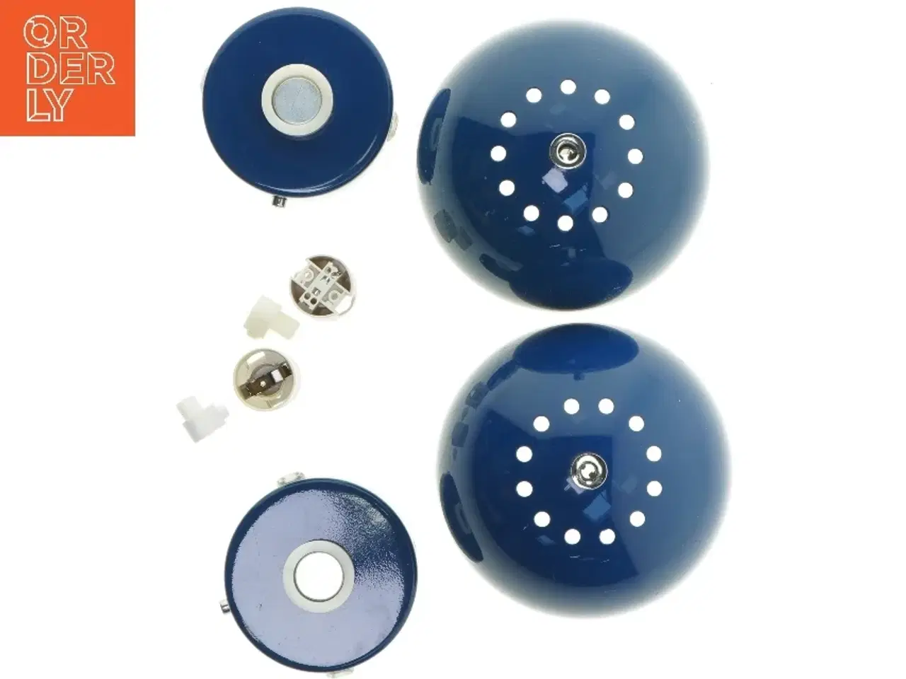 Billede 4 - Blå lamper med kugledesign fra Frandsen (str. 14 cm)