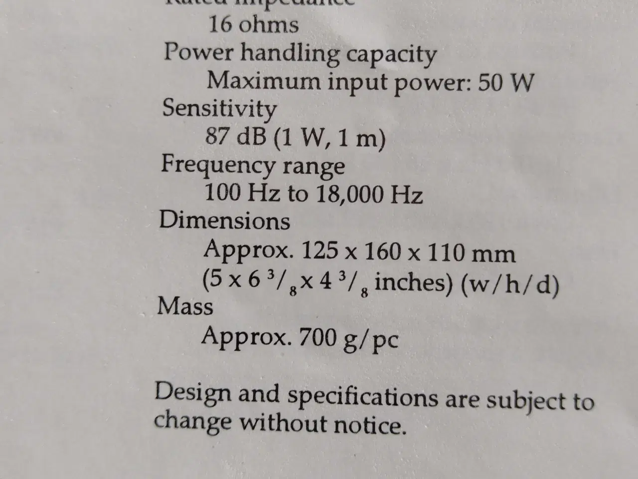 Billede 4 - Sony SS-SR10 højttalersæt