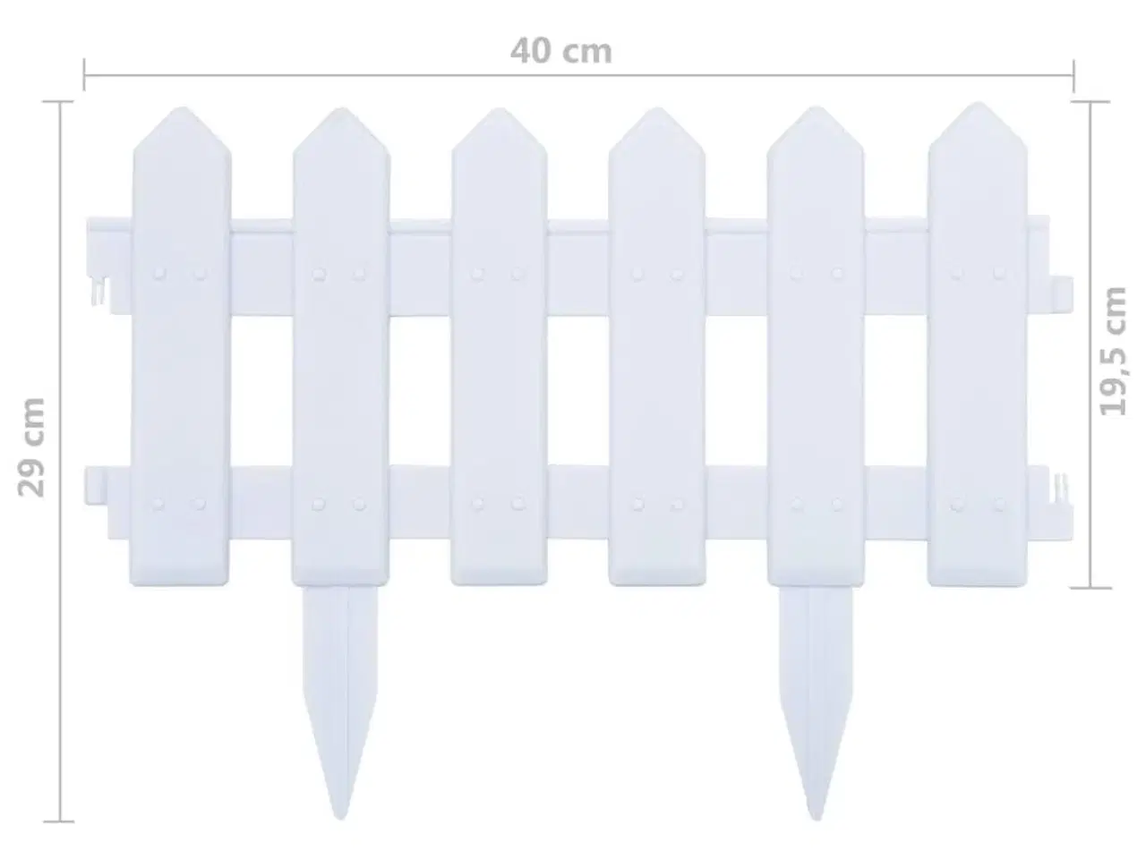 Billede 7 - Bedhegn 25 stk. 10 m PP hvid