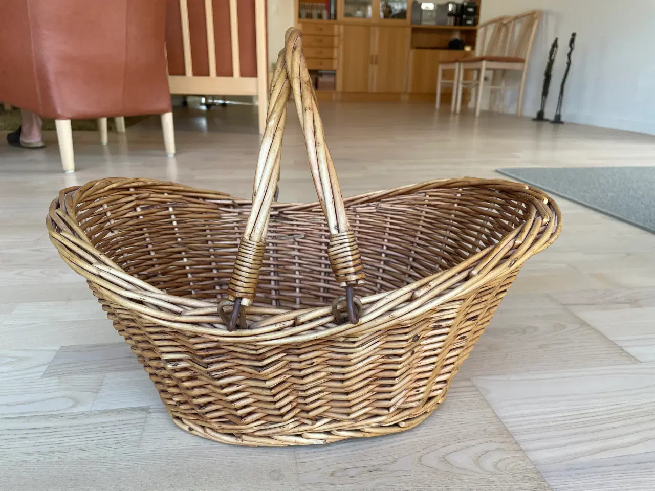 Billede 1 - Pilekurv 45 x35 cm med dobbelt hank