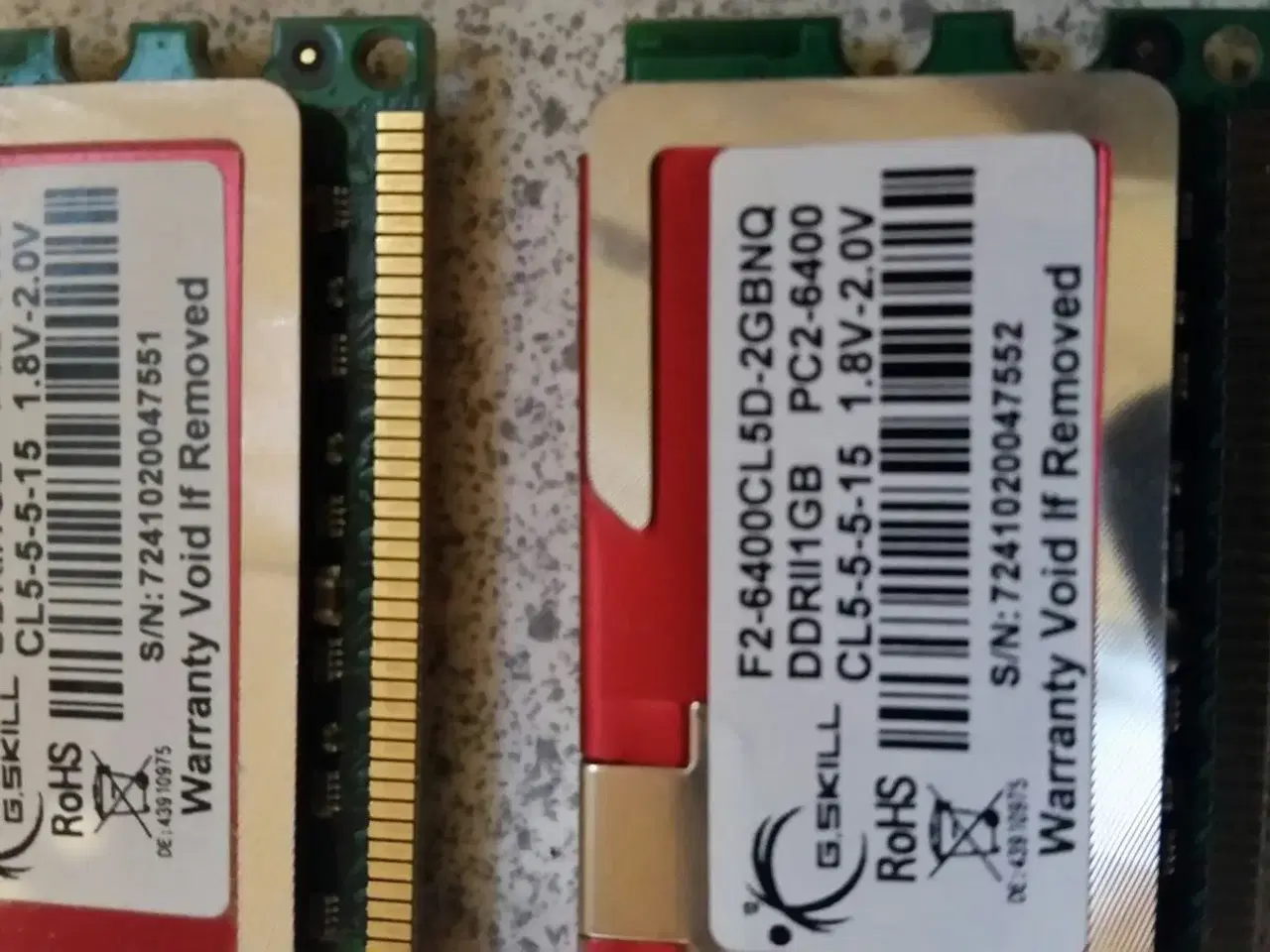 Billede 1 - 2x1GB DDR2 ram (G.Skill)