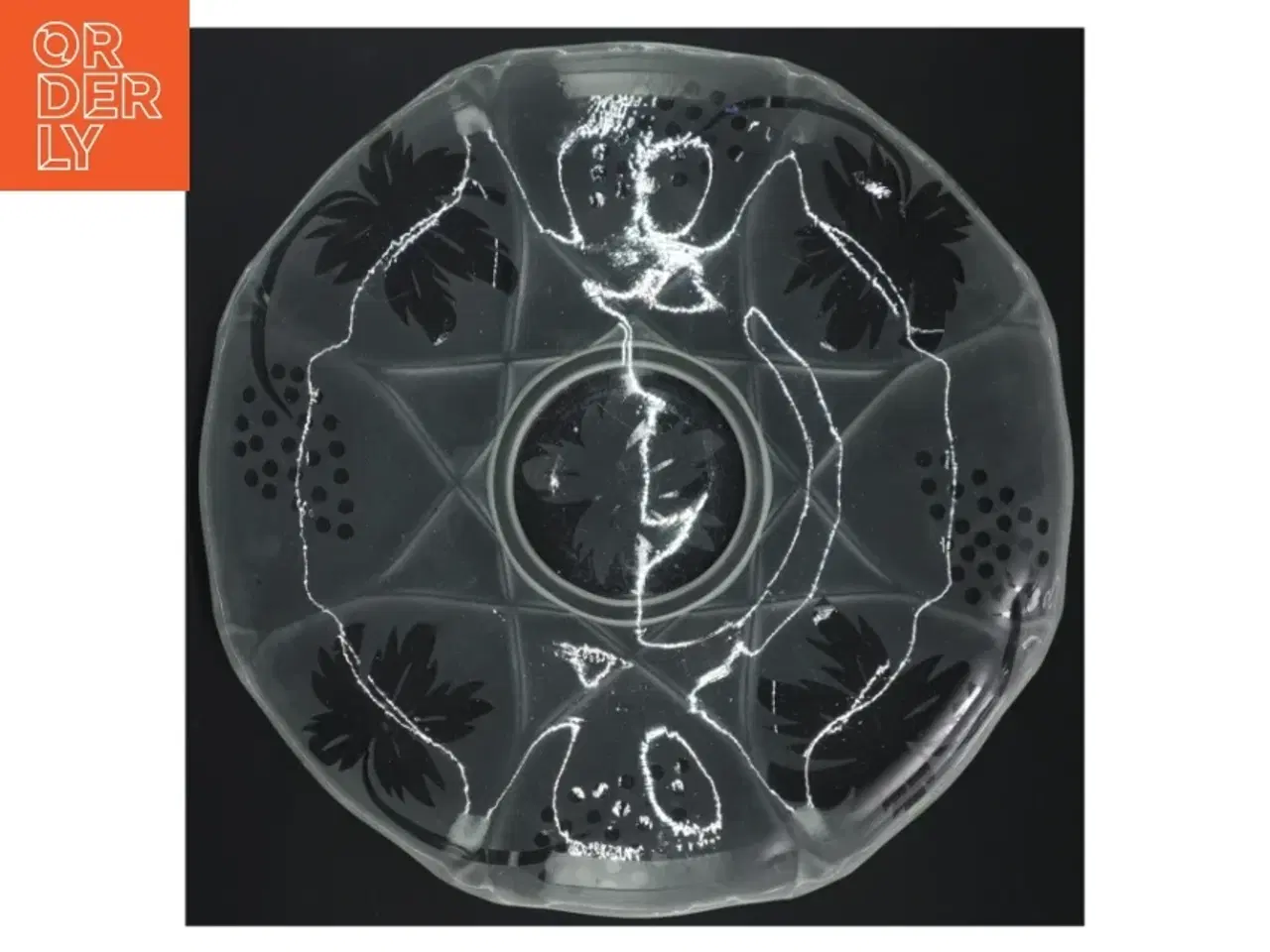 Billede 4 - Glasfad med blomster (str. Ø. 28 cm)