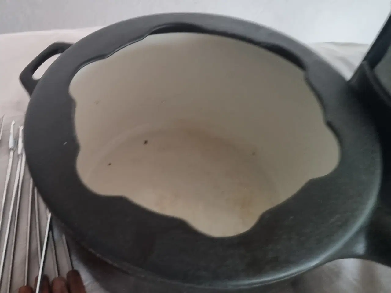 Billede 2 - Fondue gryde støbejern 