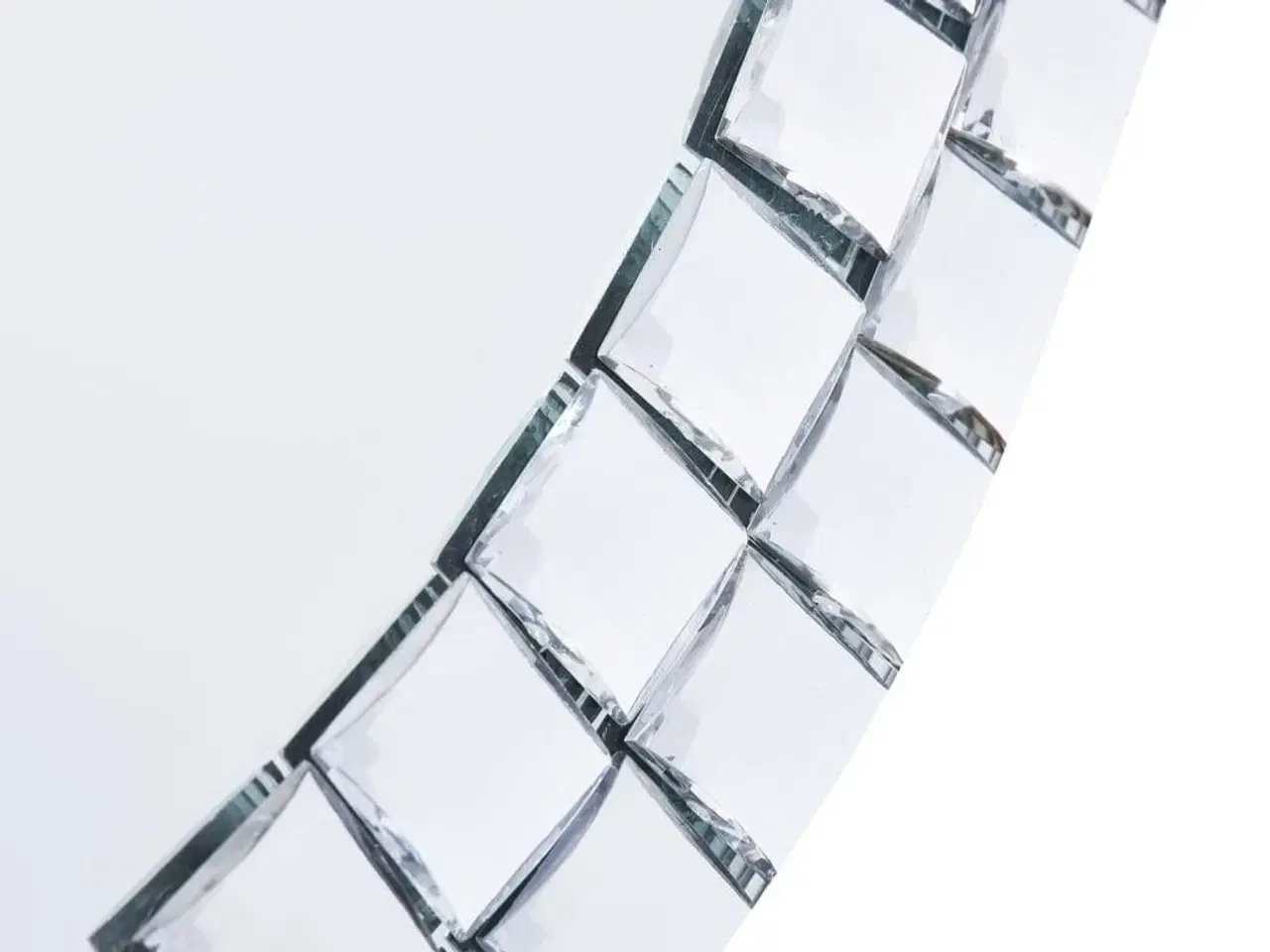 Billede 3 - Vægspejl 70 cm hærdet glas sølvfarvet