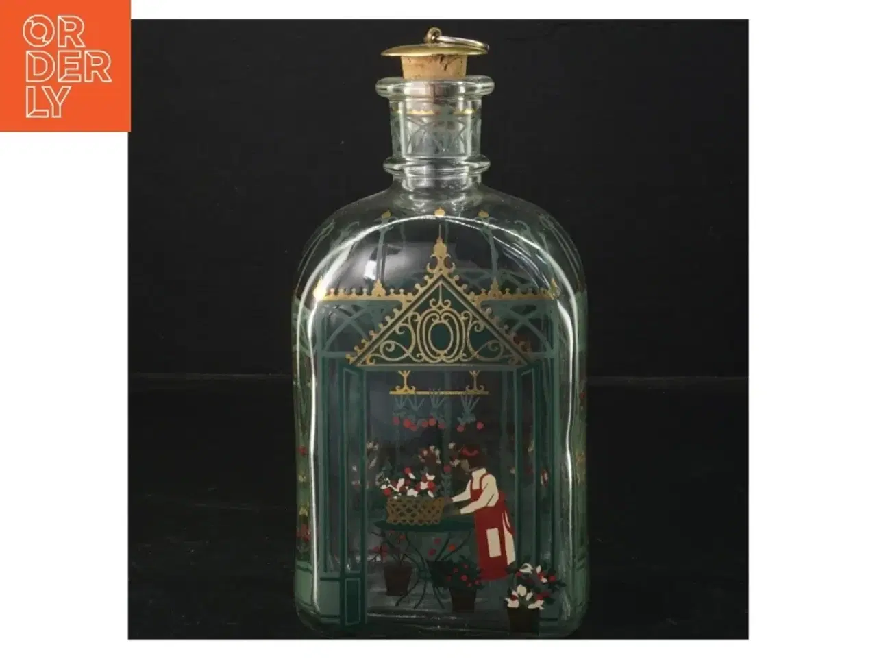 Billede 1 - Snapse flaske til julesnaps (str. 19 cm) fra Holmegaard