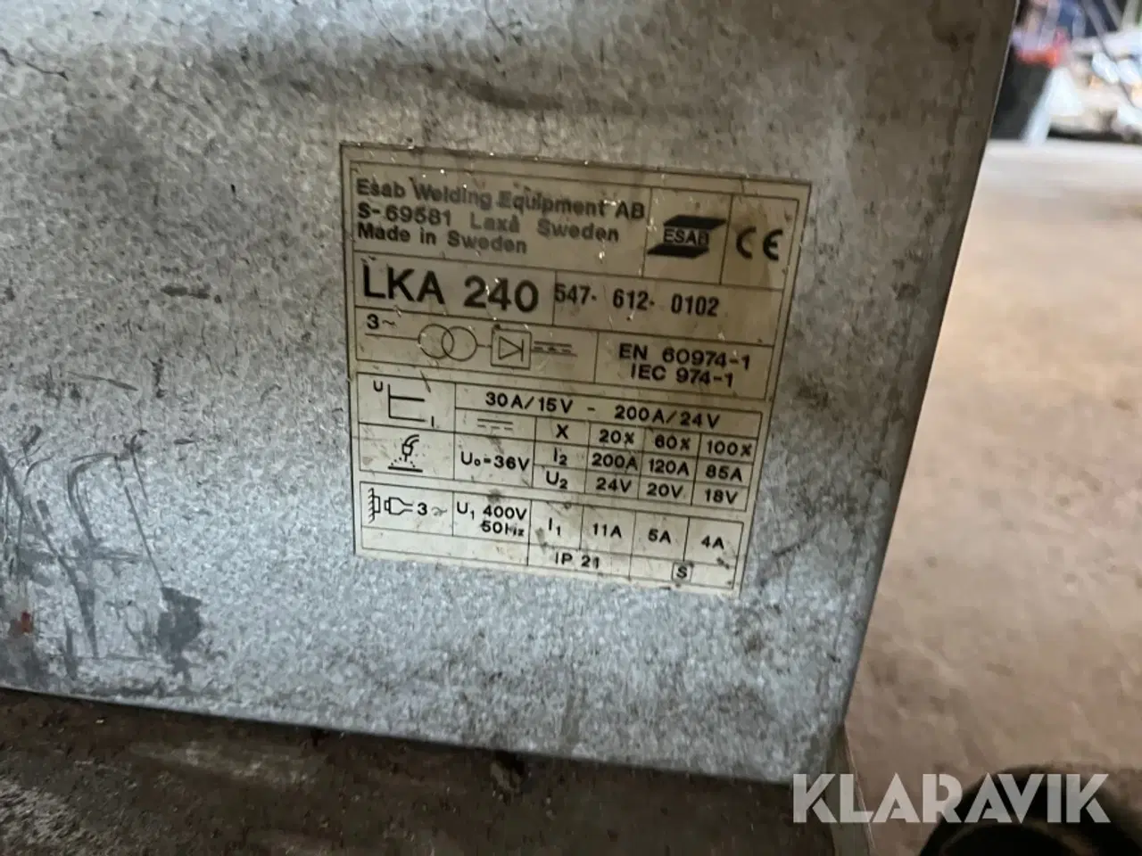 Billede 2 - Svejsemaskine ESAB original LKA 240