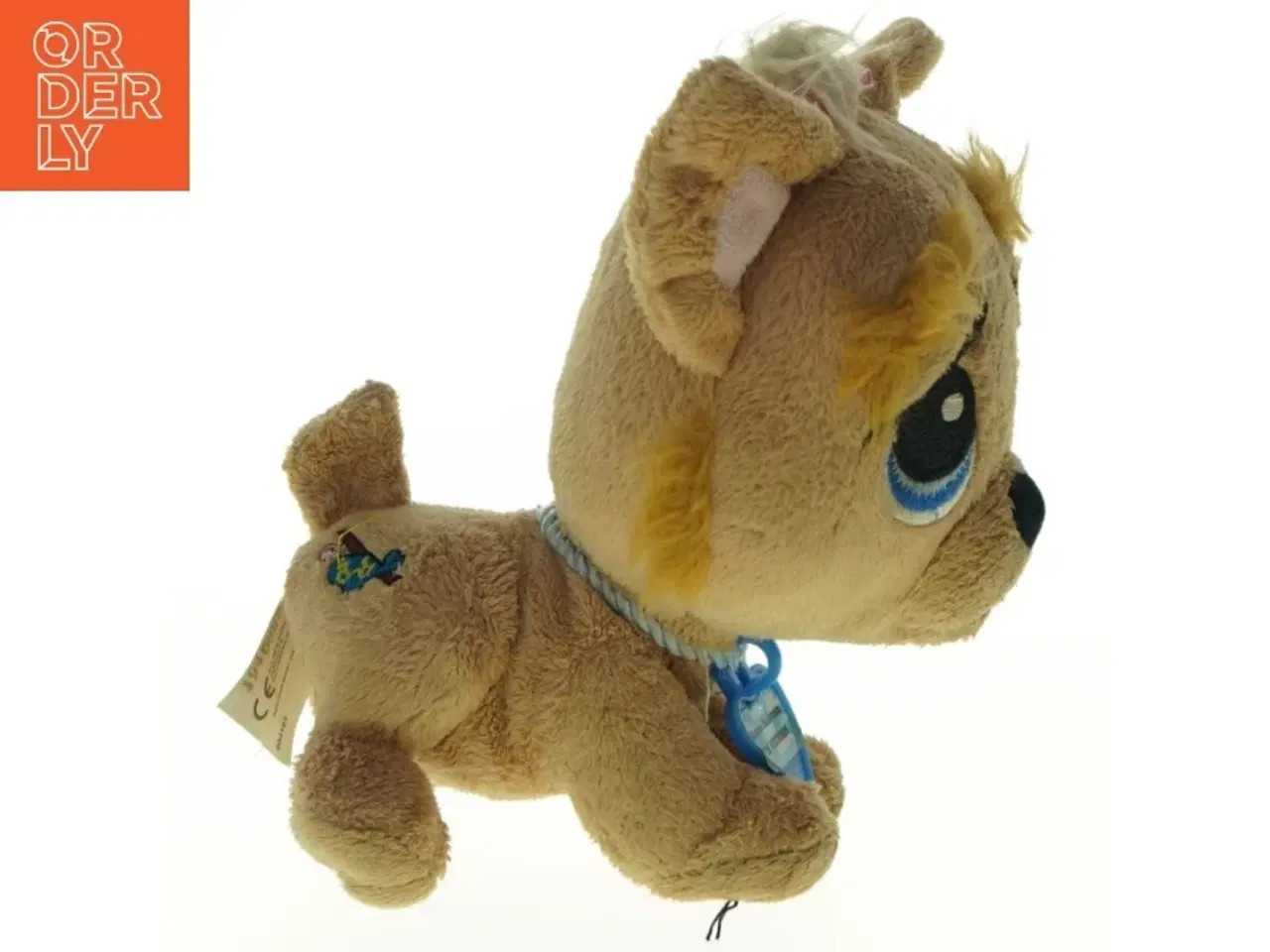 Billede 7 - Tøjdyr hund med halsbånd (str. 16 cm)